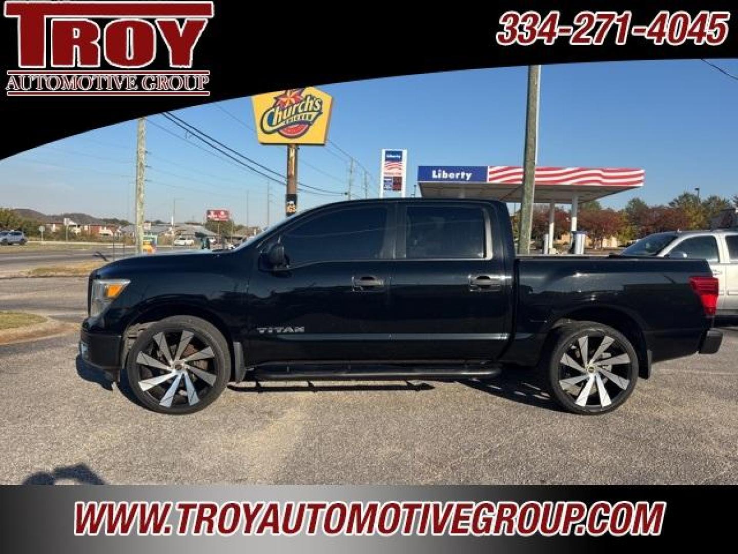 2017 Magnetic Black /Black Nissan Titan S (1N6AA1EJ4HN) with an 5.6L V8 engine, Automatic transmission, located at 6812 Atlanta Hwy, Montgomery, AL, 36117, (334) 271-4045, 32.382118, -86.178673 - 1-Owner!! - Photo#1