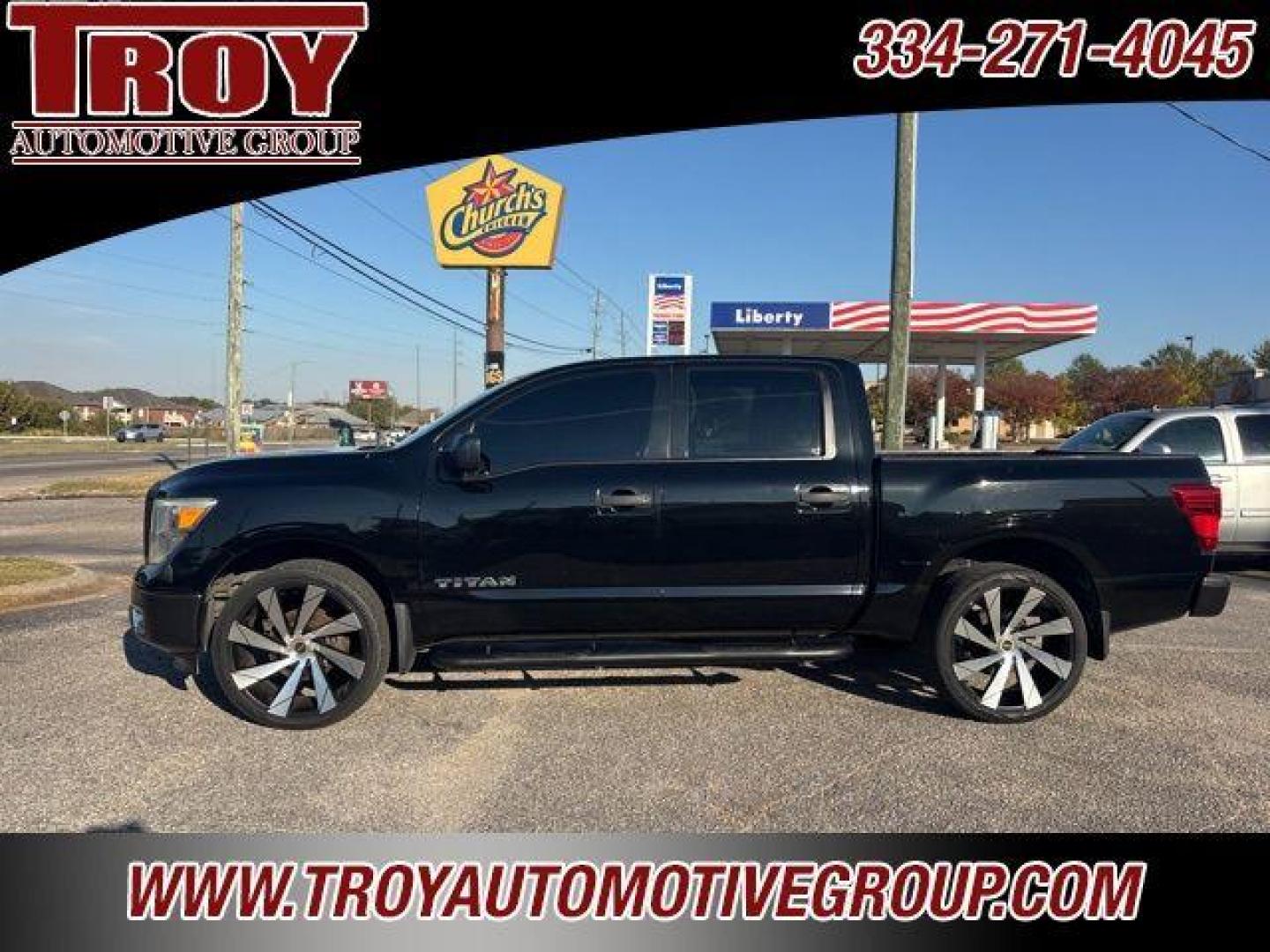 2017 Magnetic Black /Black Nissan Titan S (1N6AA1EJ4HN) with an 5.6L V8 engine, Automatic transmission, located at 6812 Atlanta Hwy, Montgomery, AL, 36117, (334) 271-4045, 32.382118, -86.178673 - Photo#0