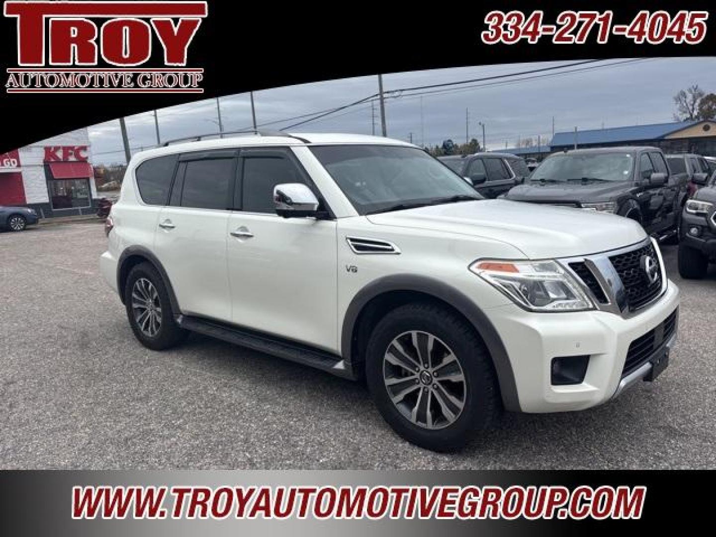 2018 Pearl White /Charcoal Nissan Armada SL (JN8AY2ND9JX) with an 5.6L V8 DOHC 32V Endurance engine, Automatic transmission, located at 6812 Atlanta Hwy, Montgomery, AL, 36117, (334) 271-4045, 32.382118, -86.178673 - Recent Arrival!<br>Power Sunroof!!<br>Tow Package!!<br>Blind Spot Monitors!!<br>Heated Seats!!<br>2-Master Keys!!<br>Cooper A/T Tires!!<br><br>Pearl White 2018 Nissan Armada SL RWD 5.6L V8 DOHC 32V Endurance 7-Speed Automatic<br><br>Financing Available---Top Value for Trades. - Photo#6