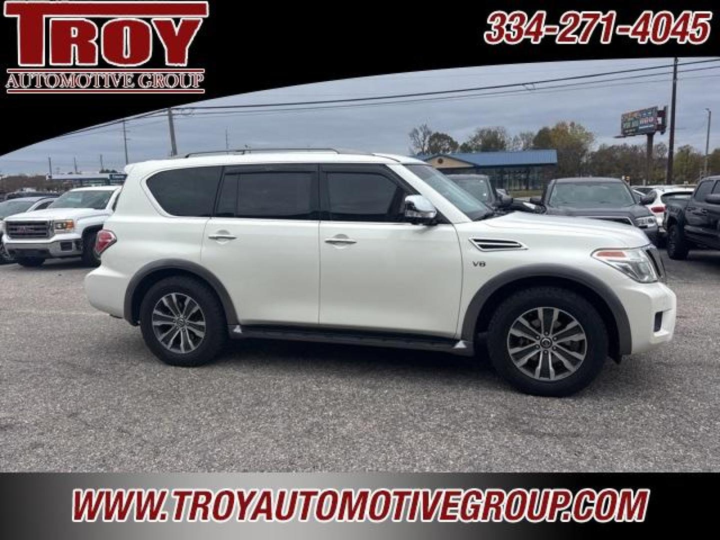2018 Pearl White /Charcoal Nissan Armada SL (JN8AY2ND9JX) with an 5.6L V8 DOHC 32V Endurance engine, Automatic transmission, located at 6812 Atlanta Hwy, Montgomery, AL, 36117, (334) 271-4045, 32.382118, -86.178673 - Recent Arrival!<br>Power Sunroof!!<br>Tow Package!!<br>Blind Spot Monitors!!<br>Heated Seats!!<br>2-Master Keys!!<br>Cooper A/T Tires!!<br><br>Pearl White 2018 Nissan Armada SL RWD 5.6L V8 DOHC 32V Endurance 7-Speed Automatic<br><br>Financing Available---Top Value for Trades. - Photo#7