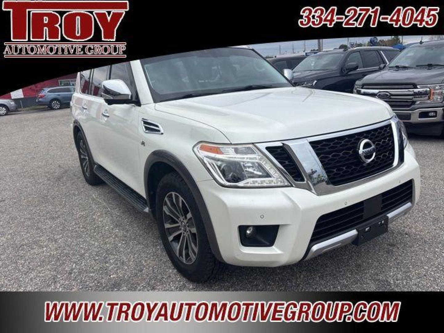 2018 Pearl White /Charcoal Nissan Armada SL (JN8AY2ND9JX) with an 5.6L V8 DOHC 32V Endurance engine, Automatic transmission, located at 6812 Atlanta Hwy, Montgomery, AL, 36117, (334) 271-4045, 32.382118, -86.178673 - Recent Arrival!<br>Power Sunroof!!<br>Tow Package!!<br>Blind Spot Monitors!!<br>Heated Seats!!<br>2-Master Keys!!<br>Cooper A/T Tires!!<br><br>Pearl White 2018 Nissan Armada SL RWD 5.6L V8 DOHC 32V Endurance 7-Speed Automatic<br><br>Financing Available---Top Value for Trades. - Photo#5