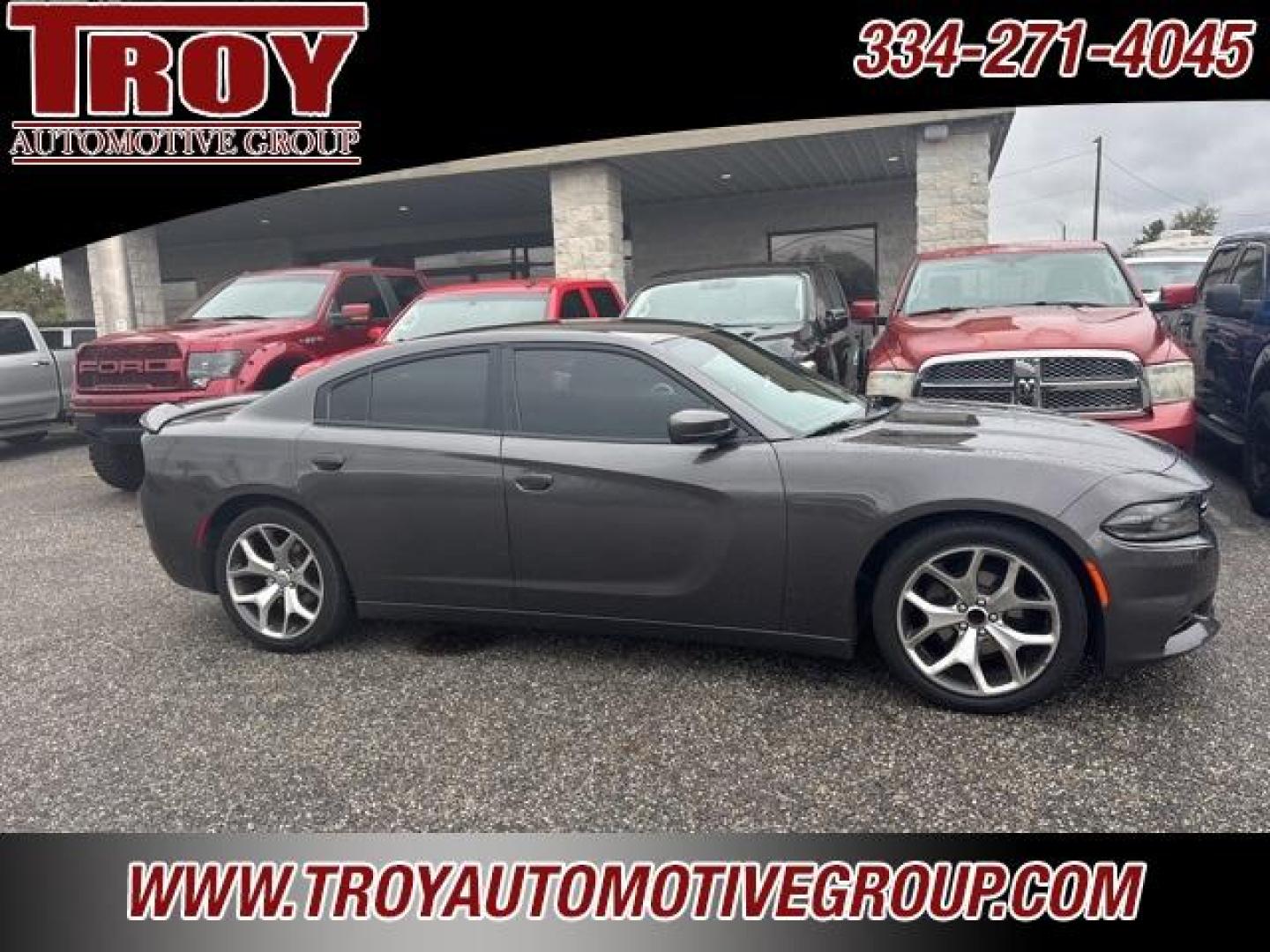 2017 Granite Crystal Metallic Clearcoat /Black Dodge Charger SE (2C3CDXBG9HH) with an 3.6L 6-Cylinder SMPI DOHC engine, Automatic transmission, located at 6812 Atlanta Hwy, Montgomery, AL, 36117, (334) 271-4045, 32.382118, -86.178673 - 20 Premium Alloy Wheels!!<br>Rear Spoiler!! - Photo#1