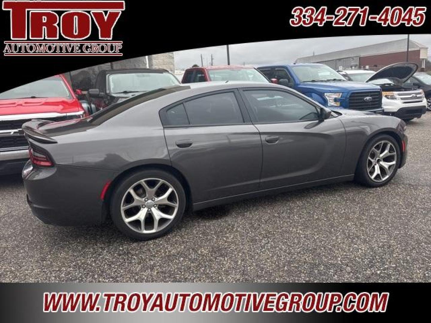 2017 Granite Crystal Metallic Clearcoat /Black Dodge Charger SE (2C3CDXBG9HH) with an 3.6L 6-Cylinder SMPI DOHC engine, Automatic transmission, located at 6812 Atlanta Hwy, Montgomery, AL, 36117, (334) 271-4045, 32.382118, -86.178673 - 20 Premium Alloy Wheels!!<br>Rear Spoiler!! - Photo#3