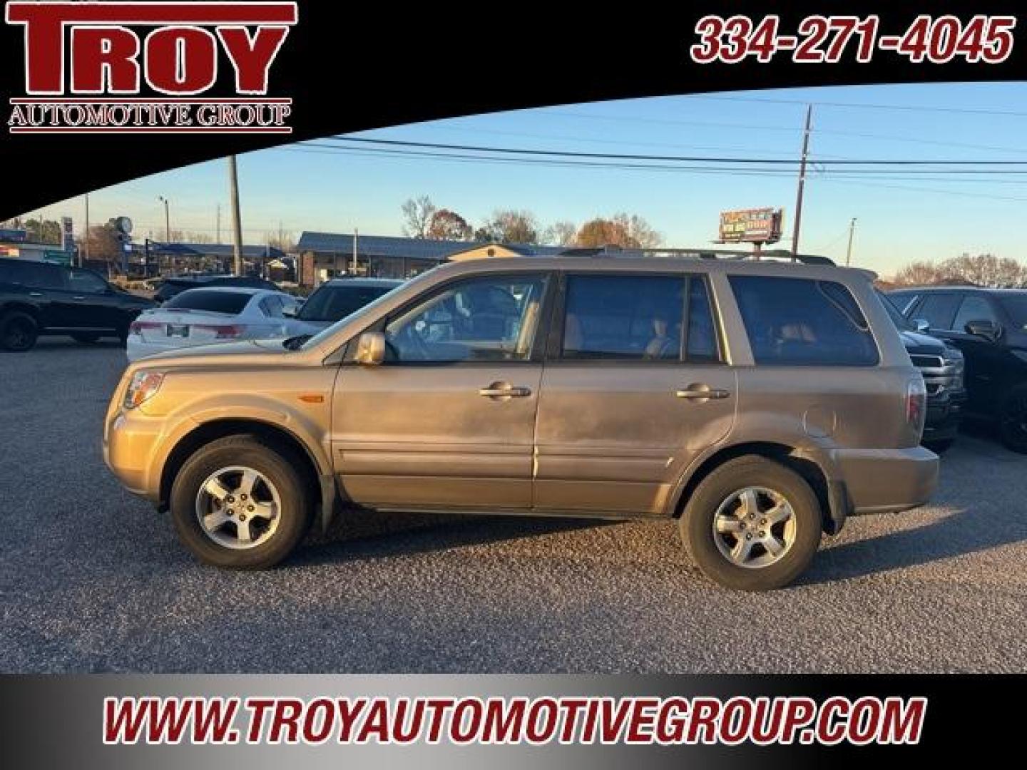 2007 Desert Rock Metallic /Saddle Honda Pilot EX-L (5FNYF28747B) with an 3.5L V6 SOHC i-VTEC 24V engine, Automatic transmission, located at 6812 Atlanta Hwy, Montgomery, AL, 36117, (334) 271-4045, 32.382118, -86.178673 - 3rd Seat!!<br>Heated Leather Seats!<br>Power Sunroof!!<br>Gold 2007 Honda Pilot EX-L FWD 3.5L V6 SOHC i-VTEC 24V 5-Speed Automatic with Overdrive<br><br>Financing Available---Top Value for Trades.<br><br>Odometer is 46013 miles below market average!<br><br><br>Awards:<br> * 2007 KBB.com Best Resale - Photo#2