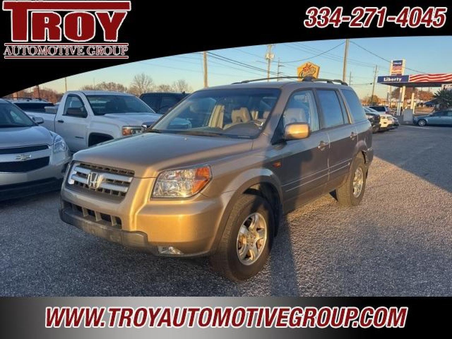 2007 Desert Rock Metallic /Saddle Honda Pilot EX-L (5FNYF28747B) with an 3.5L V6 SOHC i-VTEC 24V engine, Automatic transmission, located at 6812 Atlanta Hwy, Montgomery, AL, 36117, (334) 271-4045, 32.382118, -86.178673 - 3rd Seat!!<br>Heated Leather Seats!<br>Power Sunroof!!<br>Gold 2007 Honda Pilot EX-L FWD 3.5L V6 SOHC i-VTEC 24V 5-Speed Automatic with Overdrive<br><br>Financing Available---Top Value for Trades.<br><br>Odometer is 46013 miles below market average!<br><br><br>Awards:<br> * 2007 KBB.com Best Resale - Photo#3