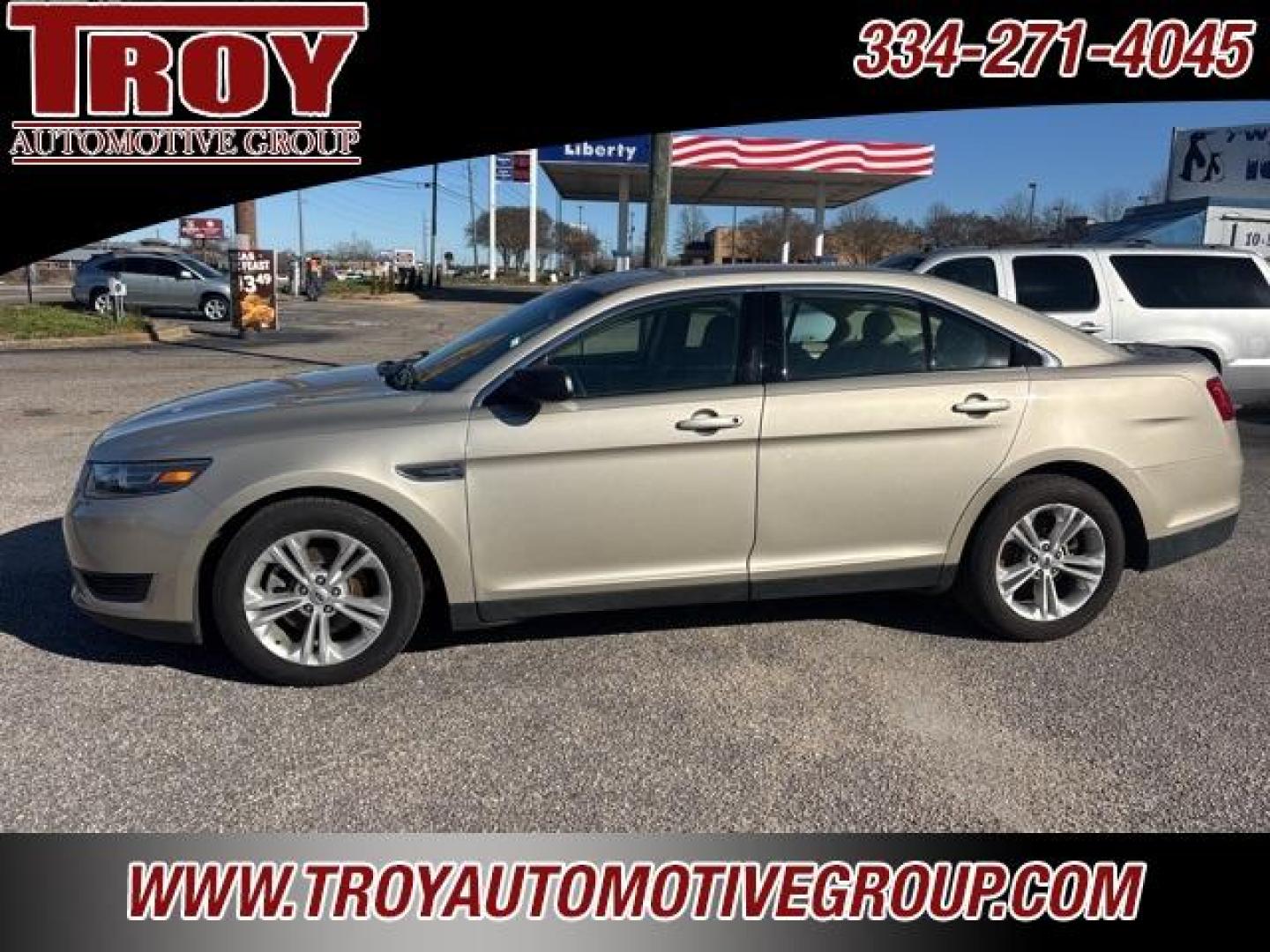 2017 White Gold Metallic /Dune Ford Taurus SE (1FAHP2D86HG) with an 3.5L 6-Cylinder SMPI Flex Fuel DOHC engine, Automatic transmission, located at 6812 Atlanta Hwy, Montgomery, AL, 36117, (334) 271-4045, 32.382118, -86.178673 - White Gold Metallic 2017 Ford Taurus SE FWD 3.5L 6-Cylinder SMPI Flex Fuel DOHC 6-Speed Automatic with Select-Shift<br><br>Financing Available---Top Value for Trades.<br><br>Odometer is 56895 miles below market average! 18/27 City/Highway MPG<br><br><br>Awards:<br> * 2017 KBB.com Brand Image Awards - Photo#0