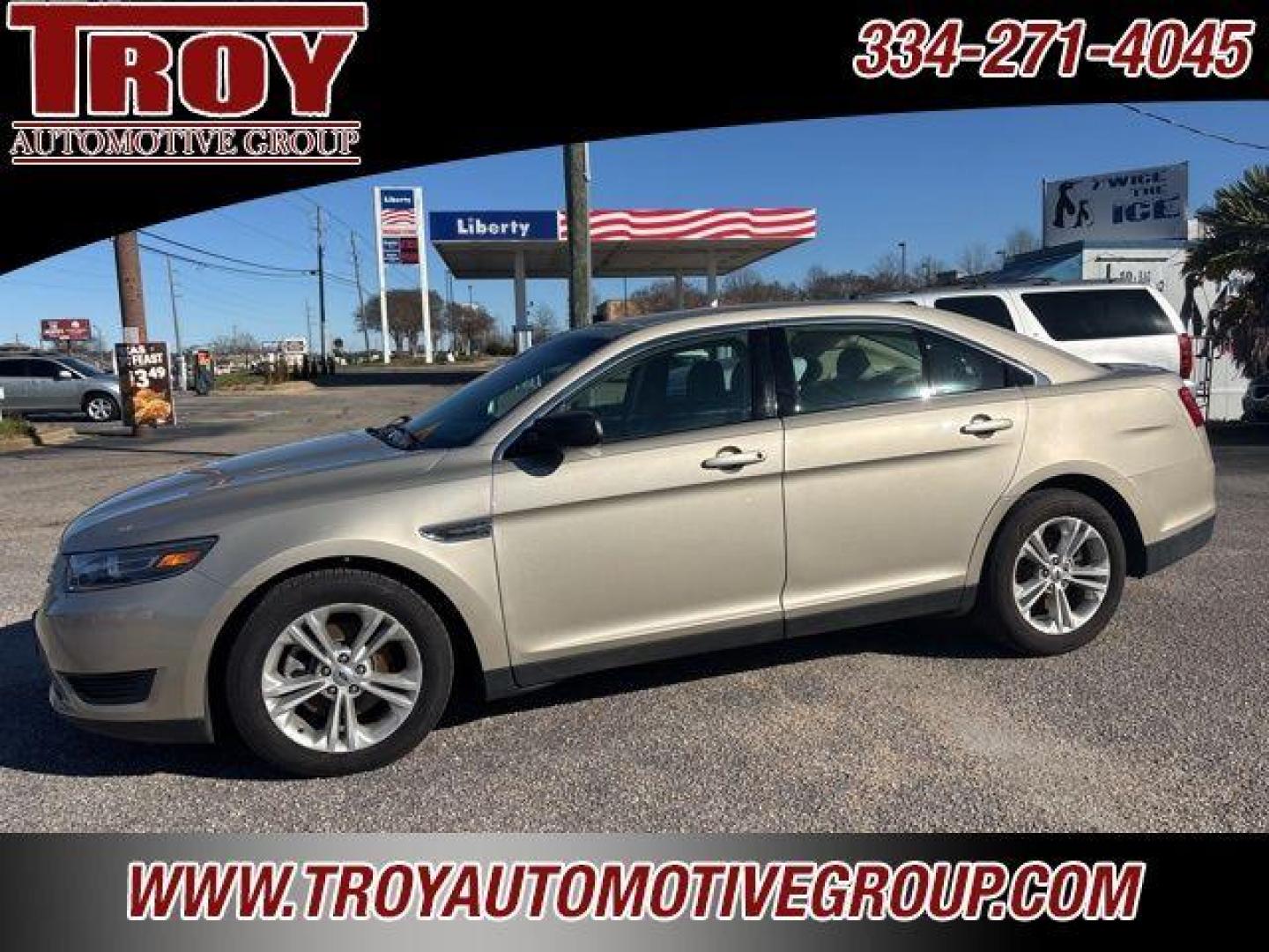 2017 White Gold Metallic /Dune Ford Taurus SE (1FAHP2D86HG) with an 3.5L 6-Cylinder SMPI Flex Fuel DOHC engine, Automatic transmission, located at 6812 Atlanta Hwy, Montgomery, AL, 36117, (334) 271-4045, 32.382118, -86.178673 - White Gold Metallic 2017 Ford Taurus SE FWD 3.5L 6-Cylinder SMPI Flex Fuel DOHC 6-Speed Automatic with Select-Shift<br><br>Financing Available---Top Value for Trades.<br><br>Odometer is 51448 miles below market average! 18/27 City/Highway MPG<br><br><br>Awards:<br> * 2017 KBB.com Brand Image Awards - Photo#1