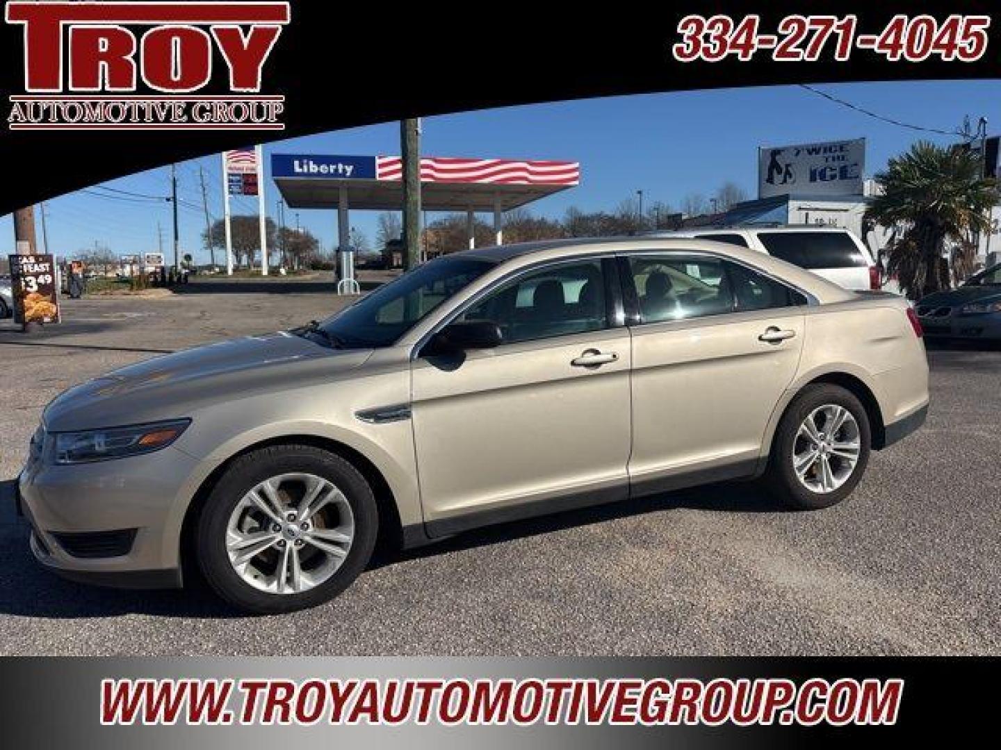 2017 White Gold Metallic /Dune Ford Taurus SE (1FAHP2D86HG) with an 3.5L 6-Cylinder SMPI Flex Fuel DOHC engine, Automatic transmission, located at 6812 Atlanta Hwy, Montgomery, AL, 36117, (334) 271-4045, 32.382118, -86.178673 - White Gold Metallic 2017 Ford Taurus SE FWD 3.5L 6-Cylinder SMPI Flex Fuel DOHC 6-Speed Automatic with Select-Shift<br><br>Financing Available---Top Value for Trades.<br><br>Odometer is 51448 miles below market average! 18/27 City/Highway MPG<br><br><br>Awards:<br> * 2017 KBB.com Brand Image Awards - Photo#2