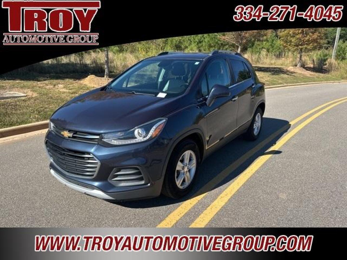 2019 Storm Blue Metallic /Jet Black/Light Ash Gray Chevrolet Trax LT (3GNCJLSB2KL) with an ECOTEC 1.4L I4 SMPI DOHC Turbocharged VVT engine, Automatic transmission, located at 6812 Atlanta Hwy, Montgomery, AL, 36117, (334) 271-4045, 32.382118, -86.178673 - Storm Blue Metallic 2019 Chevrolet Trax LT FWD ECOTEC 1.4L I4 SMPI DOHC Turbocharged VVT 6-Speed Automatic<br><br>Financing Available---Top Value for Trades.<br><br>26/31 City/Highway MPG - Photo#0