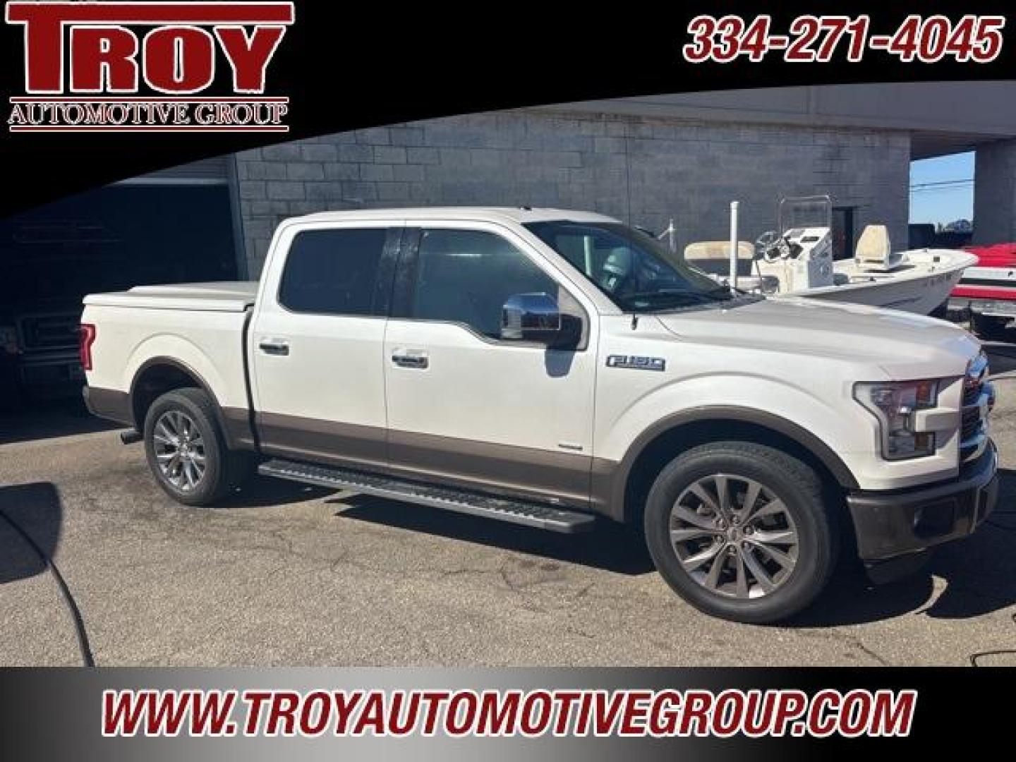 2015 White /Medium Light Camel Ford F-150 Lariat (1FTEW1CG9FK) with an 3.5L V6 engine, Automatic transmission, located at 6812 Atlanta Hwy, Montgomery, AL, 36117, (334) 271-4045, 32.382118, -86.178673 - Recent Arrival!<br>Heated Seats Front and Rear!!<br>Cooled Front Seats!!<br>Painted To Match Bedcover!!<br>20 Premium Chrome Wheels !!<br>Tow Package!!<br><br>White 2015 Ford F-150 RWD 3.5L V6 6-Speed Automatic Electronic<br><br>Financing Available---Top Value for Trades.<br><br><br>Awards:<br> * - Photo#0