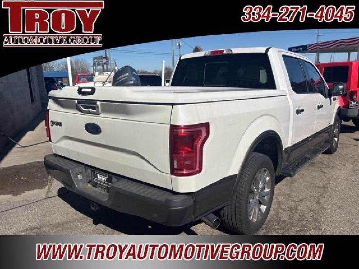 2015 White /Medium Light Camel Ford F-150 Lariat (1FTEW1CG9FK) with an 3.5L V6 engine, Automatic transmission, located at 6812 Atlanta Hwy, Montgomery, AL, 36117, (334) 271-4045, 32.382118, -86.178673 - Recent Arrival!<br>Heated Seats Front and Rear!!<br>Cooled Front Seats!!<br>Painted To Match Bedcover!!<br>20 Premium Chrome Wheels !!<br>Tow Package!!<br><br>White 2015 Ford F-150 RWD 3.5L V6 6-Speed Automatic Electronic<br><br>Financing Available---Top Value for Trades.<br><br><br>Awards:<br> * - Photo#2
