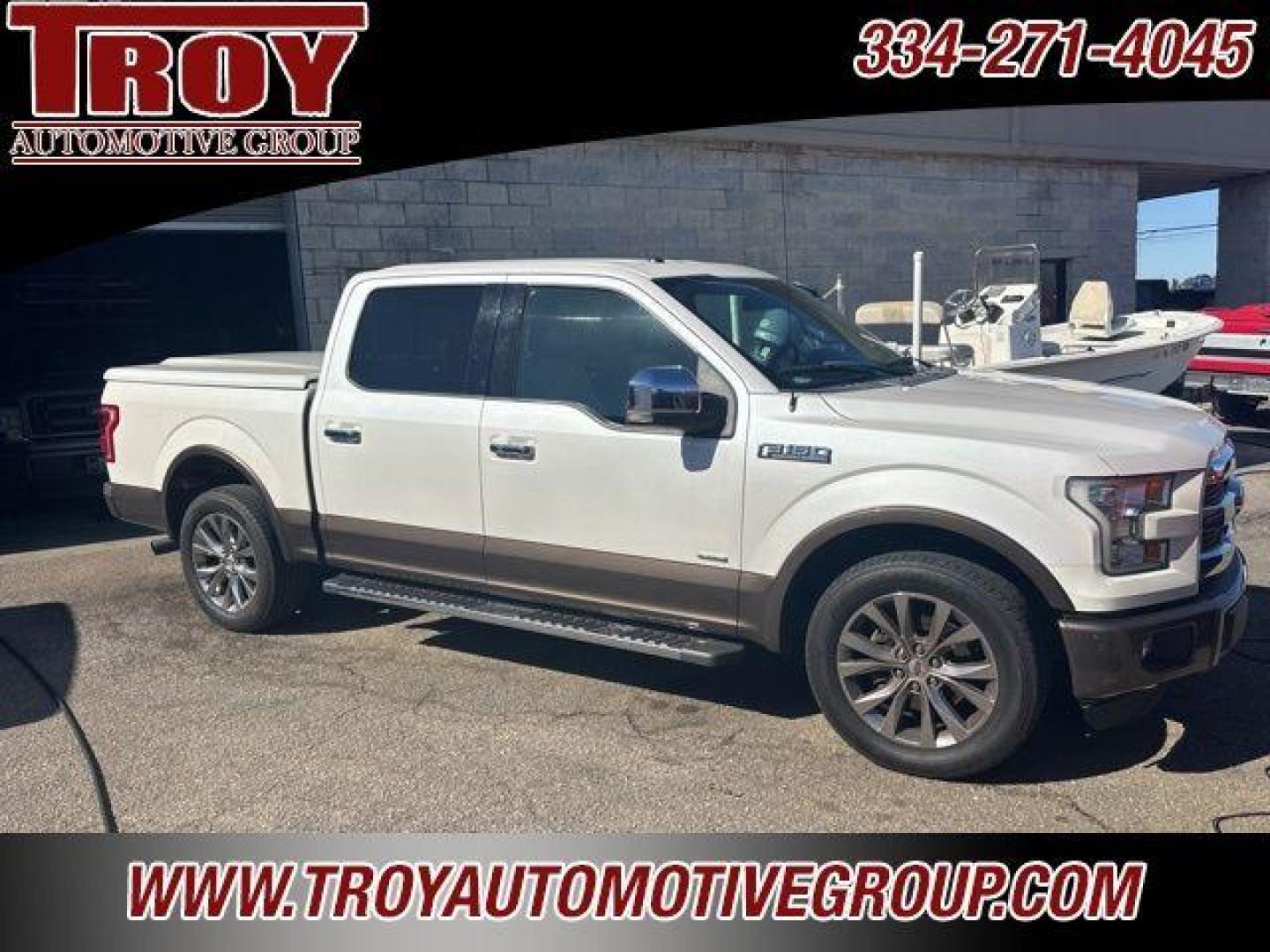 2015 White /Medium Light Camel Ford F-150 Lariat (1FTEW1CG9FK) with an 3.5L V6 engine, Automatic transmission, located at 6812 Atlanta Hwy, Montgomery, AL, 36117, (334) 271-4045, 32.382118, -86.178673 - Recent Arrival!<br>Heated Seats Front and Rear!!<br>Cooled Front Seats!!<br>Painted To Match Bedcover!!<br>20 Premium Chrome Wheels !!<br>Tow Package!!<br><br>White 2015 Ford F-150 RWD 3.5L V6 6-Speed Automatic Electronic<br><br>Financing Available---Top Value for Trades.<br><br><br>Awards:<br> * - Photo#0
