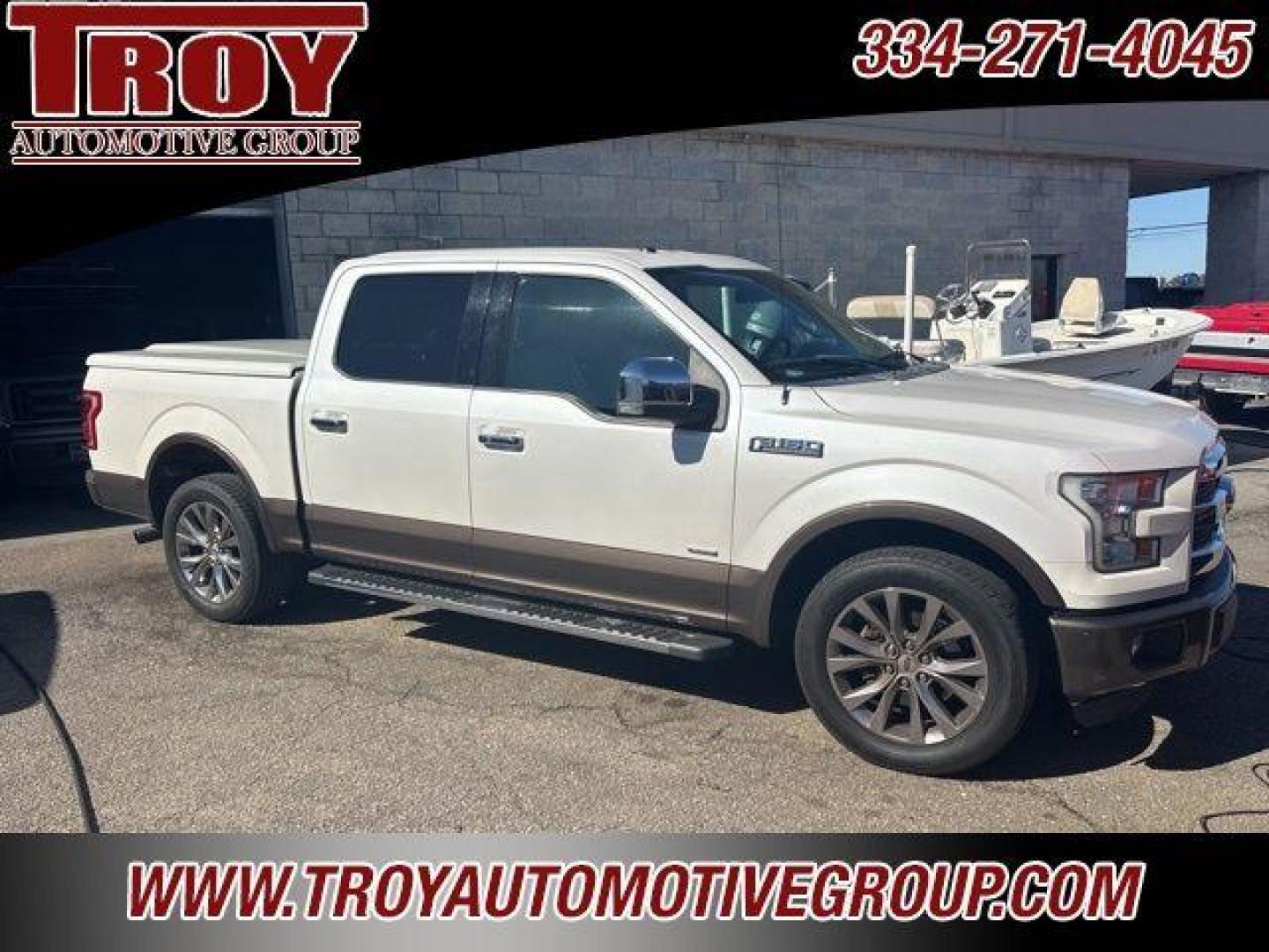 2015 White /Medium Light Camel Ford F-150 Lariat (1FTEW1CG9FK) with an 3.5L V6 engine, Automatic transmission, located at 6812 Atlanta Hwy, Montgomery, AL, 36117, (334) 271-4045, 32.382118, -86.178673 - Recent Arrival!<br>Heated Seats Front and Rear!!<br>Cooled Front Seats!!<br>Painted To Match Bedcover!!<br>20 Premium Chrome Wheels !!<br>Tow Package!!<br><br>White 2015 Ford F-150 RWD 3.5L V6 6-Speed Automatic Electronic<br><br>Financing Available---Top Value for Trades.<br><br><br>Awards:<br> * - Photo#1