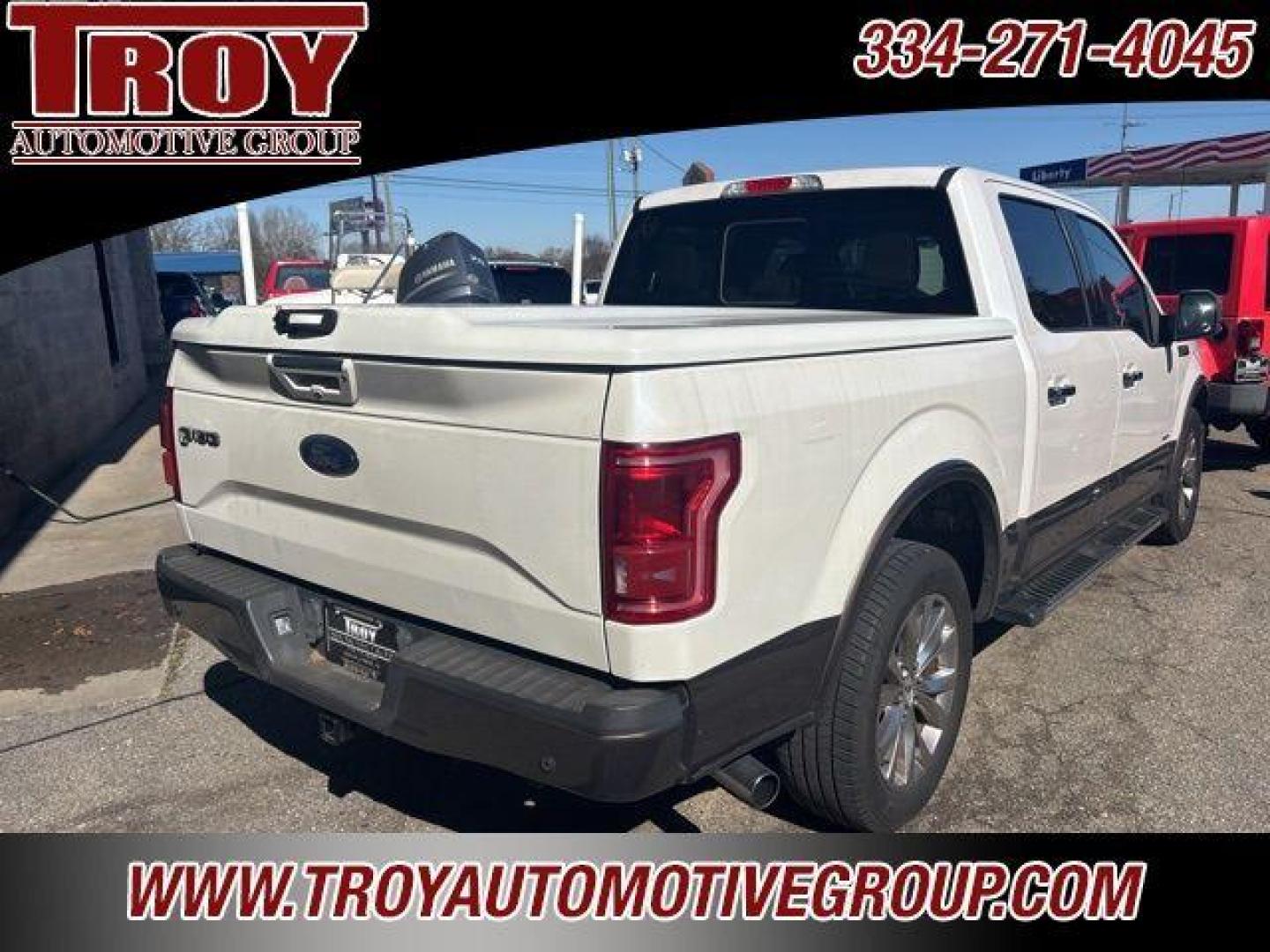 2015 White /Medium Light Camel Ford F-150 Lariat (1FTEW1CG9FK) with an 3.5L V6 engine, Automatic transmission, located at 6812 Atlanta Hwy, Montgomery, AL, 36117, (334) 271-4045, 32.382118, -86.178673 - Recent Arrival!<br>Heated Seats Front and Rear!!<br>Cooled Front Seats!!<br>Painted To Match Bedcover!!<br>20 Premium Chrome Wheels !!<br>Tow Package!!<br><br>White 2015 Ford F-150 RWD 3.5L V6 6-Speed Automatic Electronic<br><br>Financing Available---Top Value for Trades.<br><br><br>Awards:<br> * - Photo#2