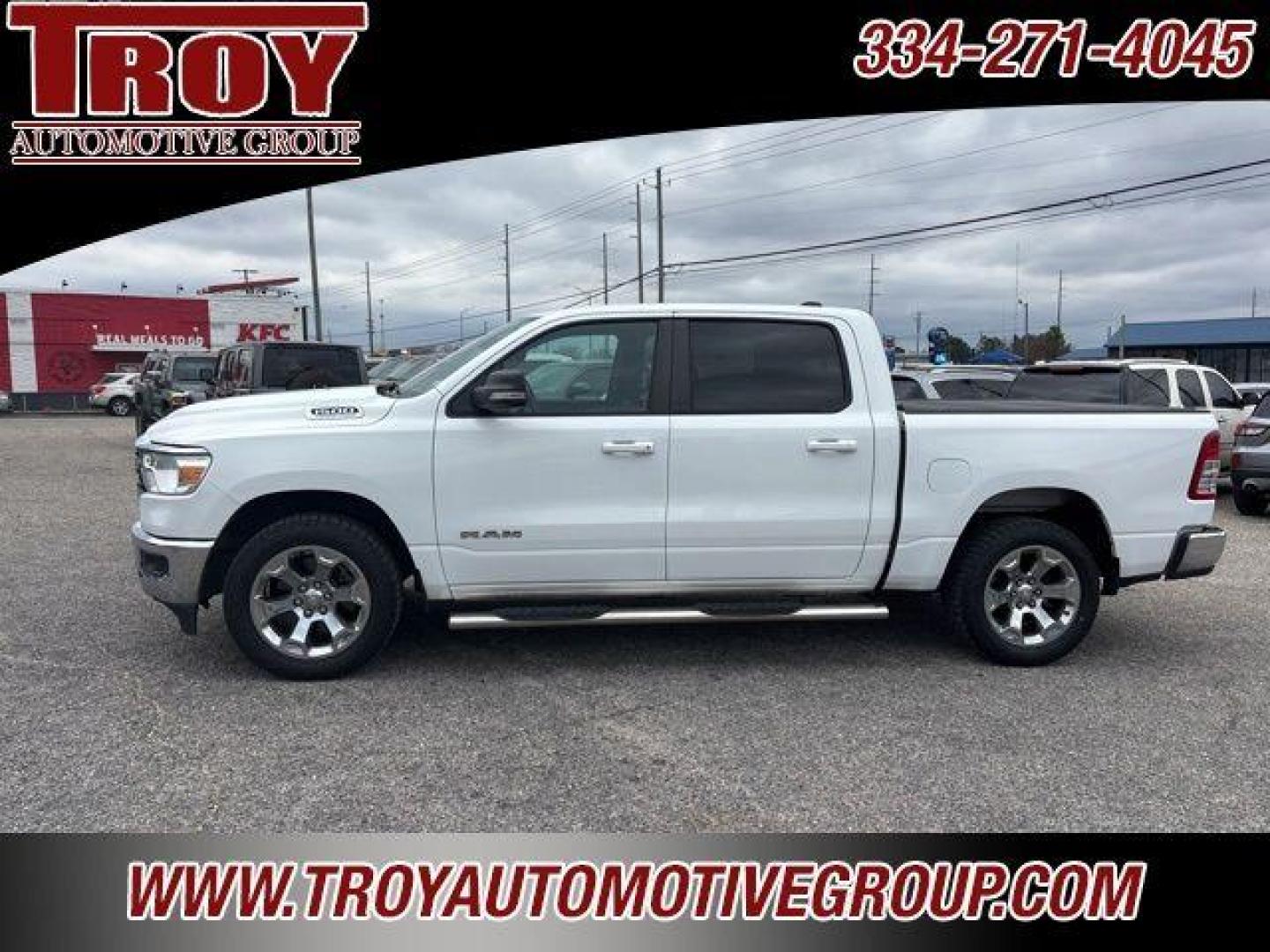 2021 Bright White Clearcoat /Diesel Gray/Black Ram 1500 Big Horn/Lone Star (1C6SRFFT6MN) with an HEMI 5.7L V8 Multi Displacement VVT engine, Automatic transmission, located at 6812 Atlanta Hwy, Montgomery, AL, 36117, (334) 271-4045, 32.382118, -86.178673 - 1-Owner!!<br>Flip Up Bedcover!!<br>Tow Package!!!<br>Like New!! - Photo#33