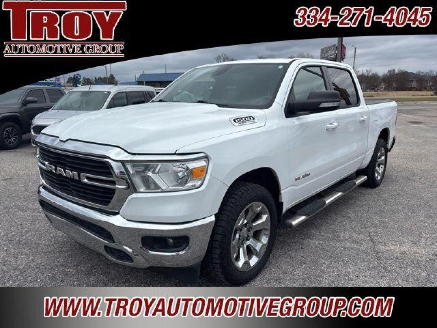 2021 Bright White Clearcoat /Diesel Gray/Black Ram 1500 Big Horn/Lone Star (1C6SRFFT6MN) with an HEMI 5.7L V8 Multi Displacement VVT engine, Automatic transmission, located at 6812 Atlanta Hwy, Montgomery, AL, 36117, (334) 271-4045, 32.382118, -86.178673 - 1-Owner!!<br>Flip Up Bedcover!!<br>Tow Package!!!<br>Like New!! - Photo#34