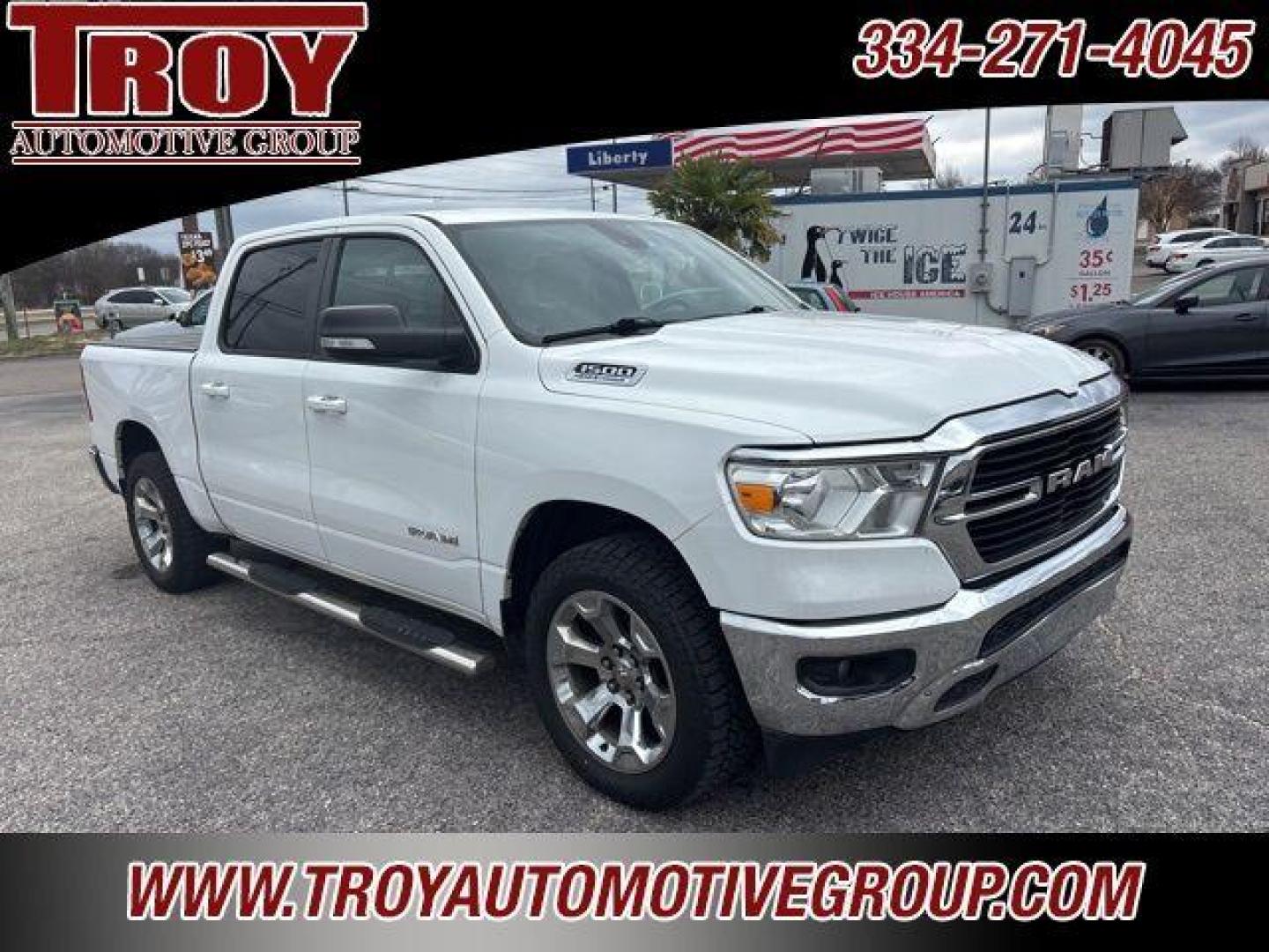 2021 Bright White Clearcoat /Diesel Gray/Black Ram 1500 Big Horn/Lone Star (1C6SRFFT6MN) with an HEMI 5.7L V8 Multi Displacement VVT engine, Automatic transmission, located at 6812 Atlanta Hwy, Montgomery, AL, 36117, (334) 271-4045, 32.382118, -86.178673 - 1-Owner!!<br>Flip Up Bedcover!!<br>Tow Package!!!<br>Like New!! - Photo#38