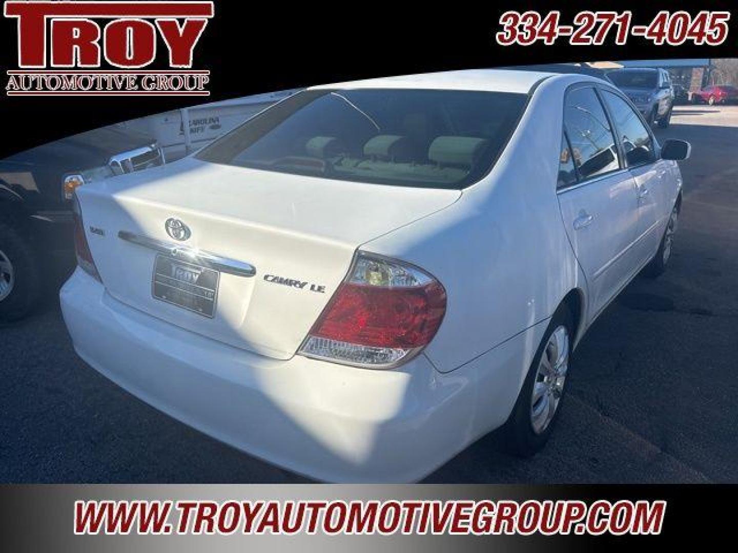 2005 Super White /Taupe Toyota Camry (4T1BE32K95U) with an 2.4L I4 SMPI DOHC engine, Automatic transmission, located at 6812 Atlanta Hwy, Montgomery, AL, 36117, (334) 271-4045, 32.382118, -86.178673 - Photo#2