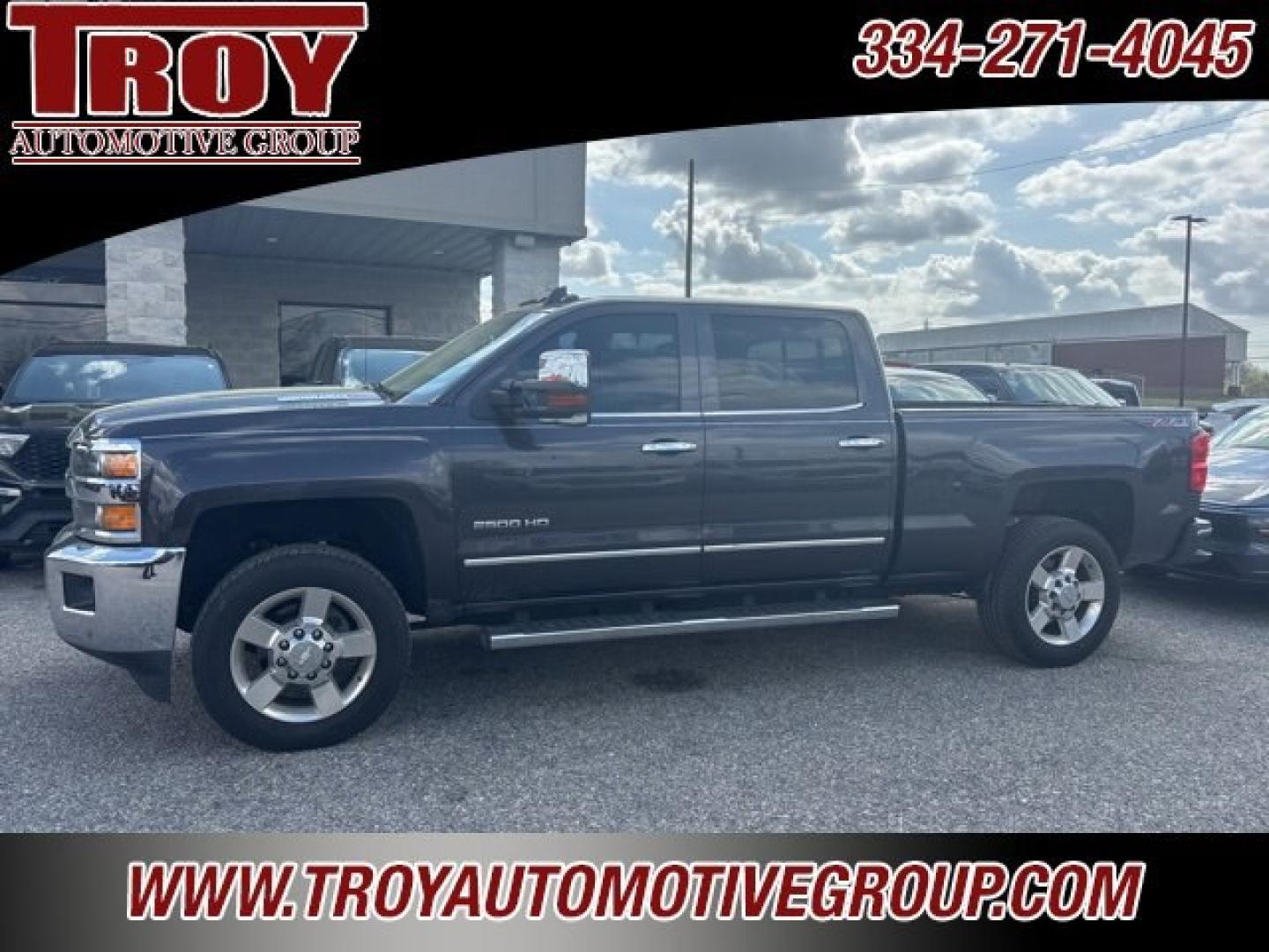 2016 Tungsten Metallic /Cocoa/Dune Chevrolet Silverado 2500HD LTZ (1GC1KWE87GF) with an Duramax 6.6L V8 Turbodiesel engine, Automatic transmission, located at 6812 Atlanta Hwy, Montgomery, AL, 36117, (334) 271-4045, 32.382118, -86.178673 - Tungsten Metallic 2016 Chevrolet Silverado 2500HD LTZ 4WD Duramax 6.6L V8 Turbodiesel Allison 1000 6-Speed Automatic<br><br>Financing Available---Top Value for Trades.<br><br>Odometer is 88614 miles below market average!<br><br><br>Reviews:<br> * Impressive hauling and towing capabilities; refined- Photo#1
