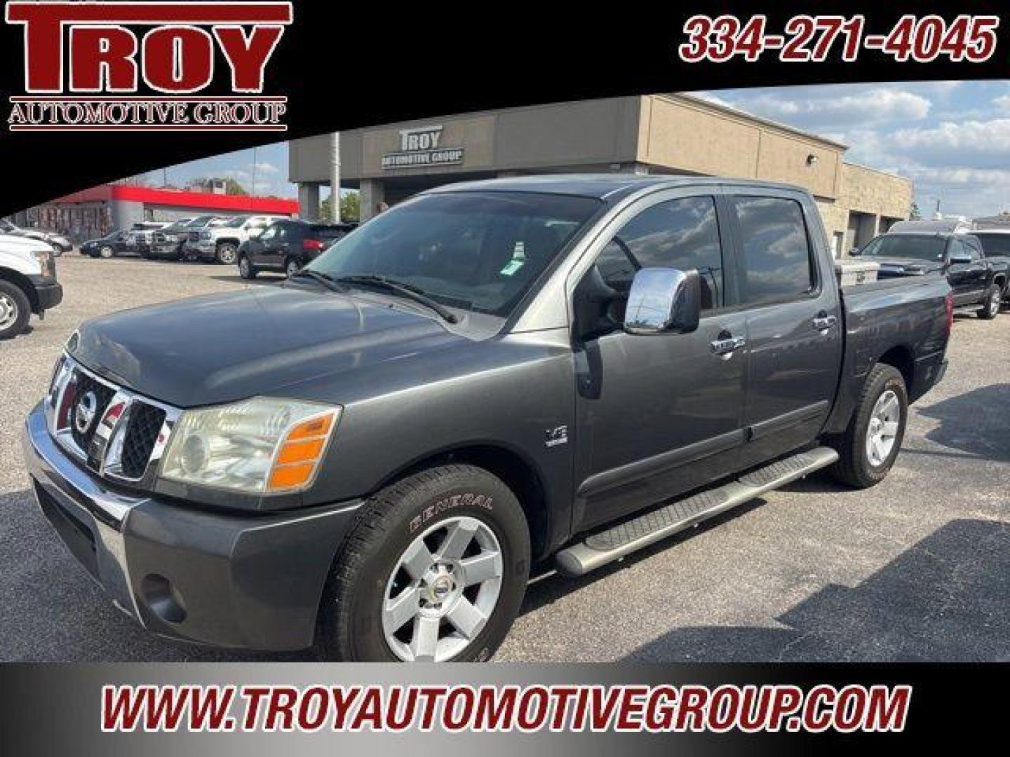 2004 Smoke /Graphite Nissan Titan LE (1N6AA07A74N) with an 5.6L V8 SMPI DOHC engine, Automatic transmission, located at 6812 Atlanta Hwy, Montgomery, AL, 36117, (334) 271-4045, 32.382118, -86.178673 - Leather Interior!!<br>Power Sunroof!!<br>Tow Package!! - Photo#33