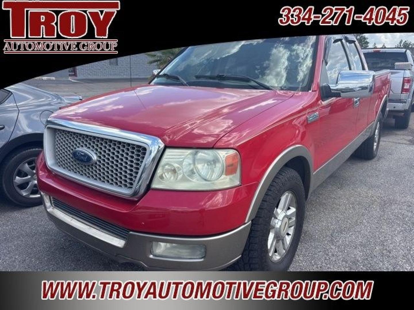 2004 Red /Tan Ford F-150 (1FTPX12514N) with an 5.4L V8 EFI 24V engine, Automatic transmission, located at 6812 Atlanta Hwy, Montgomery, AL, 36117, (334) 271-4045, 32.382118, -86.178673 - Recent Arrival<br>Lariat Package!!<br>A/T Tires!!<br>Tow Package!!<br>Bed Liner !!<br><br>Red 2004 Ford F-150 RWD 5.4L V8 EFI 24V 4-Speed Automatic with Overdrive<br><br>Financing Available---Top Value for Trades.<br><br><br>Awards:<br> * NACTOY 2004 North American Truck of the Year- Photo#10