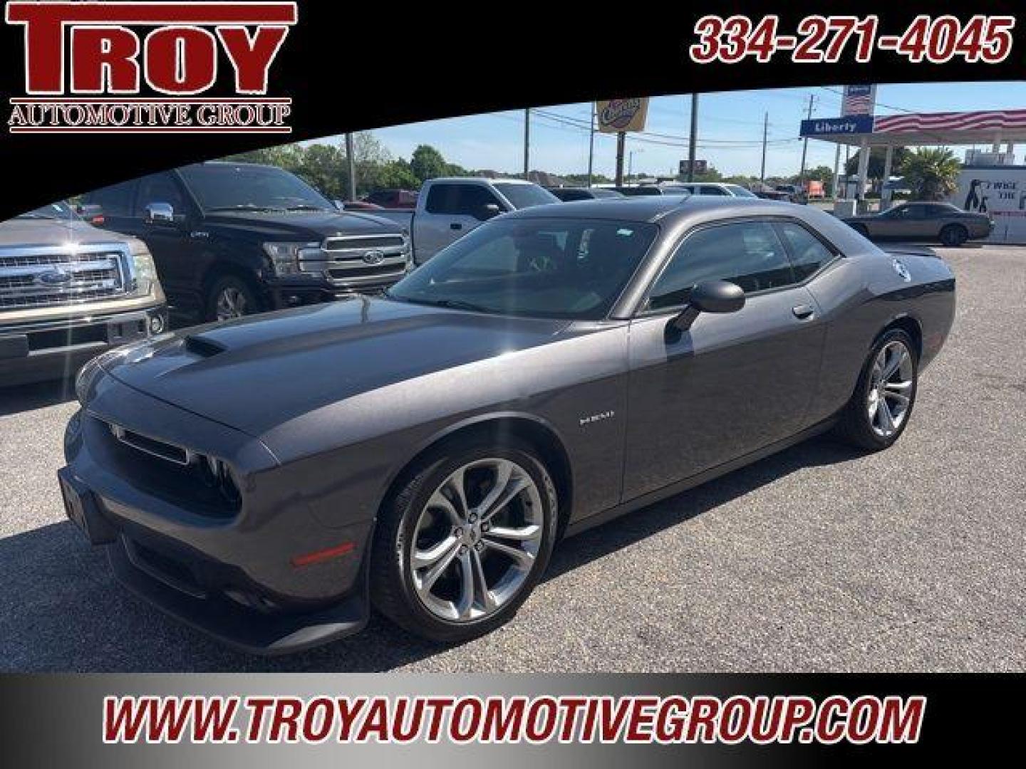 2020 Granite Crystal Metallic Clearcoat /Black Dodge Challenger R/T (2C3CDZBTXLH) with an HEMI 5.7L V8 Multi Displacement VVT engine, Automatic transmission, located at 6812 Atlanta Hwy, Montgomery, AL, 36117, (334) 271-4045, 32.382118, -86.178673 - Recent Arrival!<br><br>Granite Crystal Metallic Clearcoat 2020 Dodge Challenger R/T RWD HEMI 5.7L V8 Multi Displacement VVT 8-Speed Automatic<br><br>Financing Available---Top Value for Trades. - Photo#0