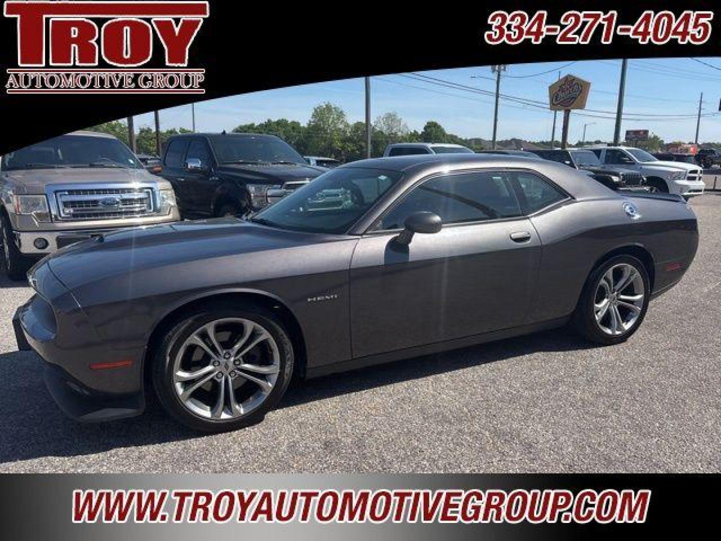 2020 Granite Crystal Metallic Clearcoat /Black Dodge Challenger R/T (2C3CDZBTXLH) with an HEMI 5.7L V8 Multi Displacement VVT engine, Automatic transmission, located at 6812 Atlanta Hwy, Montgomery, AL, 36117, (334) 271-4045, 32.382118, -86.178673 - Recent Arrival!<br><br>Granite Crystal Metallic Clearcoat 2020 Dodge Challenger R/T RWD HEMI 5.7L V8 Multi Displacement VVT 8-Speed Automatic<br><br>Financing Available---Top Value for Trades. - Photo#1