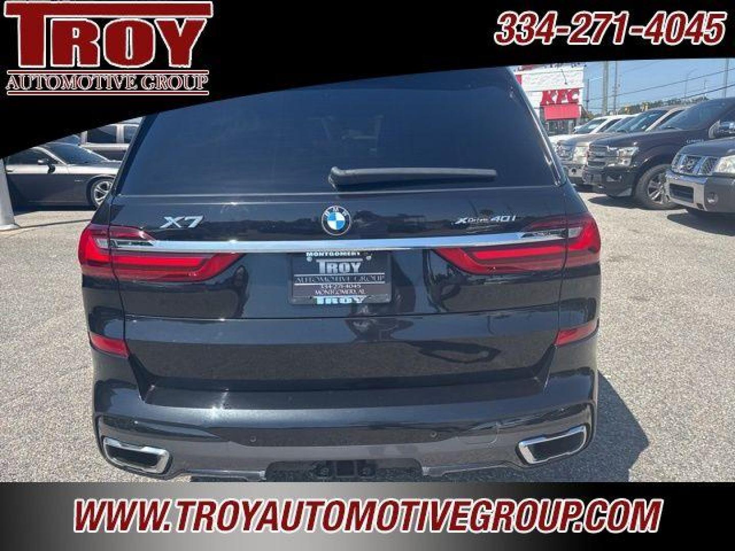 2020 Black Sapphire Metallic /Ivory White BMW X7 xDrive40i (5UXCW2C00L9) with an 3.0L I6 DOHC 24V engine, Automatic transmission, located at 6812 Atlanta Hwy, Montgomery, AL, 36117, (334) 271-4045, 32.382118, -86.178673 - Photo#54