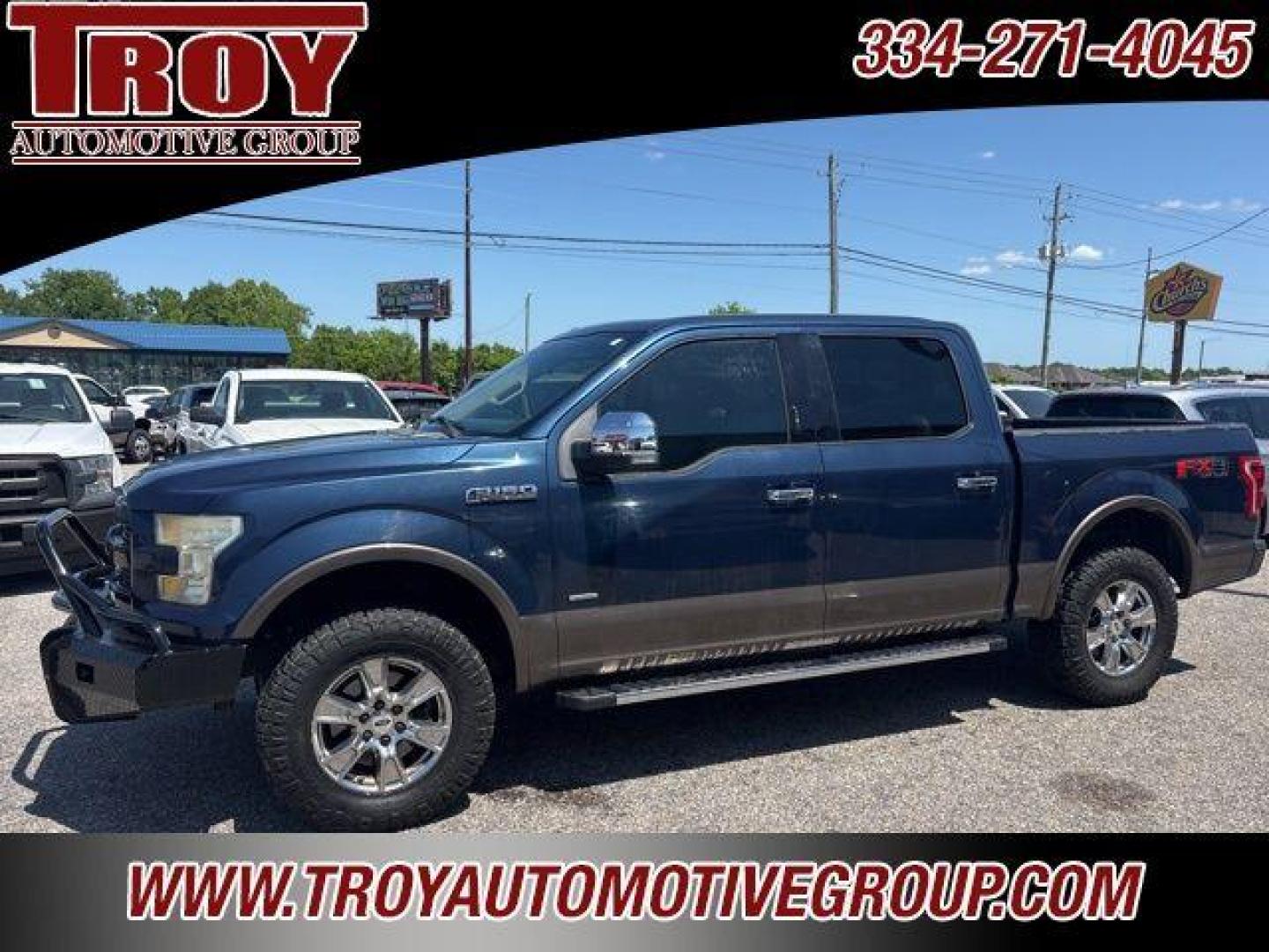 2016 Blue Jeans Metallic /Medium Light Camel Ford F-150 Lariat (1FTEW1EGXGF) with an 3.5L V6 engine, Automatic transmission, located at 6812 Atlanta Hwy, Montgomery, AL, 36117, (334) 271-4045, 32.382118, -86.178673 - Photo#0