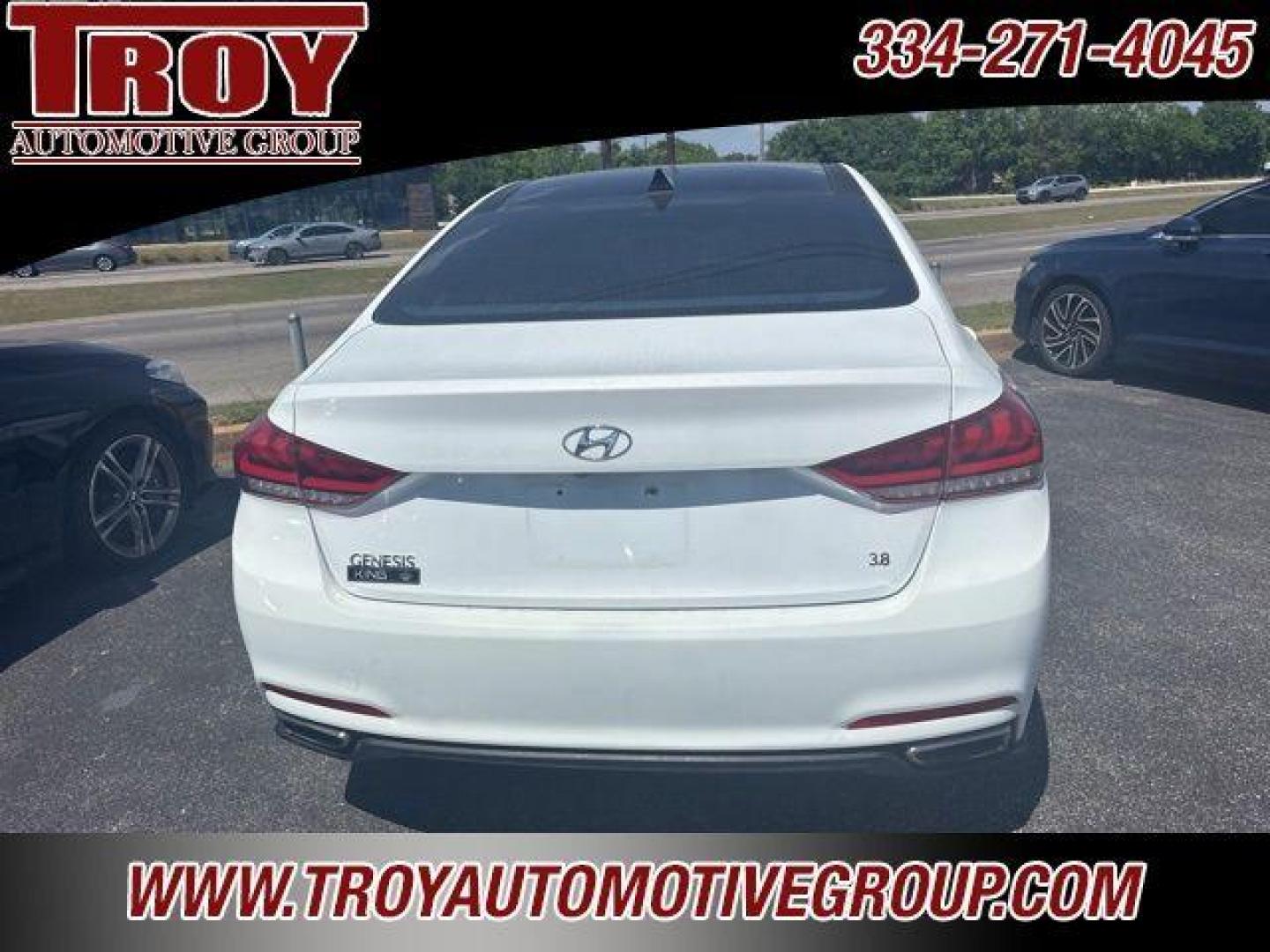 2016 Casablanca White /Grey Hyundai Genesis 3.8 (KMHGN4JE3GU) with an 3.8L V6 DGI DOHC Dual CVVT engine, Automatic transmission, located at 6812 Atlanta Hwy, Montgomery, AL, 36117, (334) 271-4045, 32.382118, -86.178673 - Photo#6