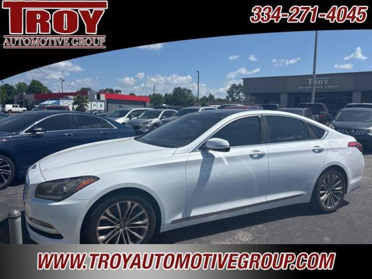 2016 Casablanca White /Grey Hyundai Genesis 3.8 (KMHGN4JE3GU) with an 3.8L V6 DGI DOHC Dual CVVT engine, Automatic transmission, located at 6812 Atlanta Hwy, Montgomery, AL, 36117, (334) 271-4045, 32.382118, -86.178673 - Photo#9