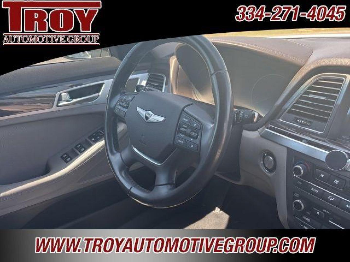 2016 Casablanca White /Grey Hyundai Genesis 3.8 (KMHGN4JE3GU) with an 3.8L V6 DGI DOHC Dual CVVT engine, Automatic transmission, located at 6812 Atlanta Hwy, Montgomery, AL, 36117, (334) 271-4045, 32.382118, -86.178673 - Photo#28