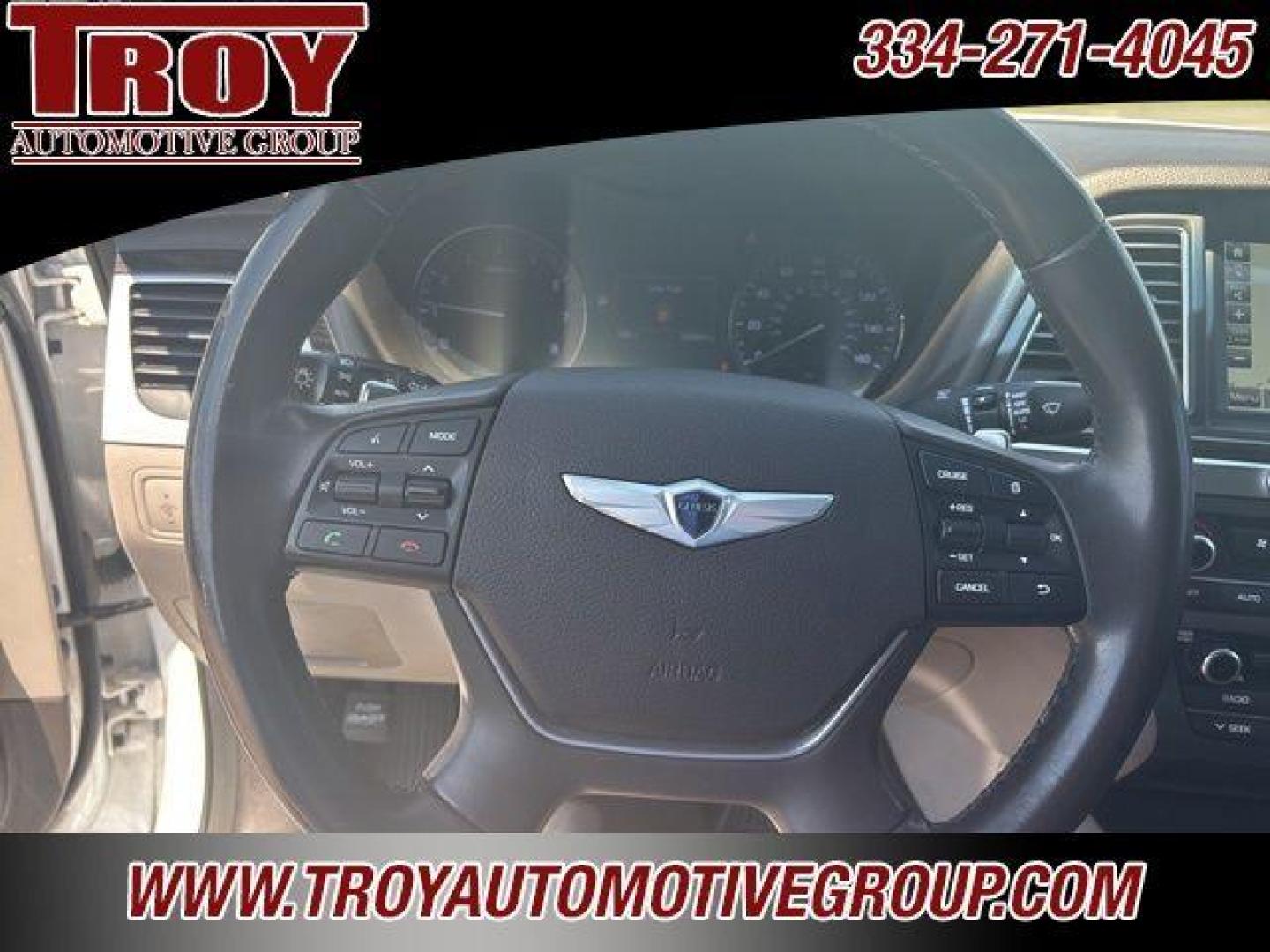2016 Casablanca White /Grey Hyundai Genesis 3.8 (KMHGN4JE3GU) with an 3.8L V6 DGI DOHC Dual CVVT engine, Automatic transmission, located at 6812 Atlanta Hwy, Montgomery, AL, 36117, (334) 271-4045, 32.382118, -86.178673 - Photo#45