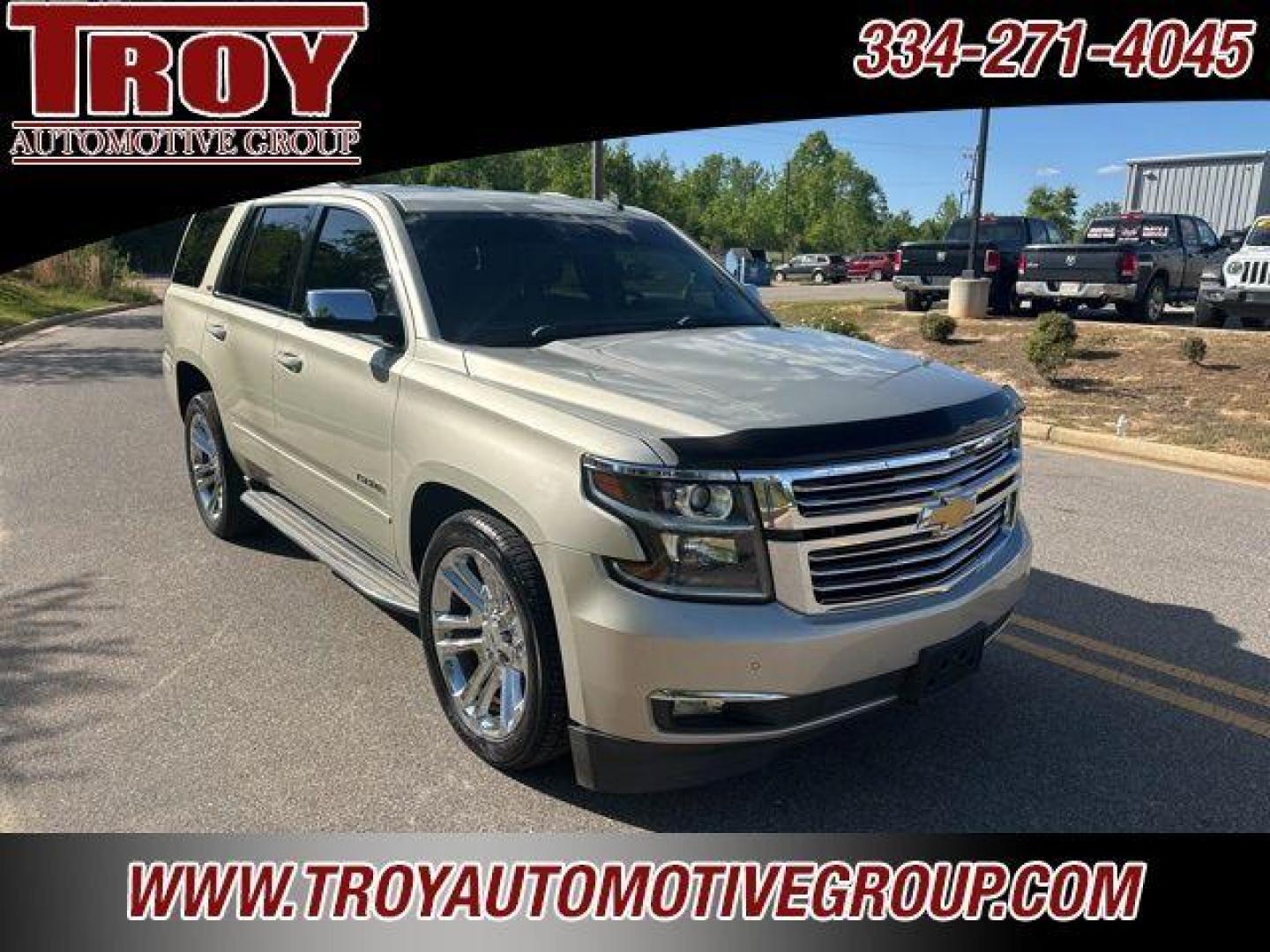 2015 Champagne Silver Metallic /Black Chevrolet Tahoe LTZ (1GNSCCKC4FR) with an EcoTec3 5.3L V8 engine, Automatic transmission, located at 6812 Atlanta Hwy, Montgomery, AL, 36117, (334) 271-4045, 32.382118, -86.178673 - Champagne Silver Metallic 2015 Chevrolet Tahoe LTZ RWD EcoTec3 5.3L V8 6-Speed Automatic Electronic with Overdrive<br><br>Financing Available---Top Value for Trades.<br><br>Odometer is 20348 miles below market average!<br><br><br>Awards:<br> * JD Power Automotive Performance, Execution and Layout ( - Photo#2