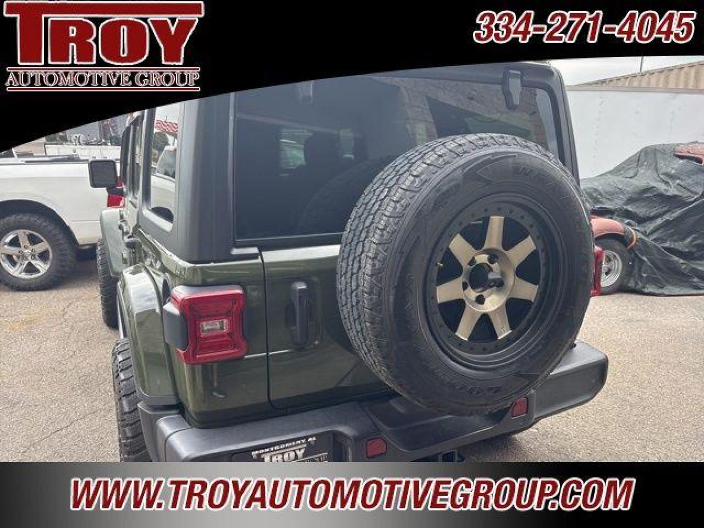 2021 Sarge Green Clearcoat /Black Jeep Wrangler (1C4HJXDN9MW) with an 2.0L I4 DOHC engine, Automatic transmission, located at 6812 Atlanta Hwy, Montgomery, AL, 36117, (334) 271-4045, 32.382118, -86.178673 - Recent Arrival!<br>80 th Special Edition!!<br>Tow Package!!<br>Step Bars!!<br>Winch!!<br>Rough Country Lift!!<br>Sarge Green Clearcoat 2021 Jeep Wrangler 4WD 2.0L I4 DOHC 8-Speed Automatic<br><br>Financing Available---Top Value for Trades.o - Photo#4