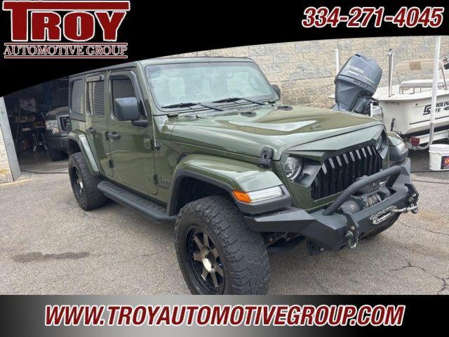 2021 Sarge Green Clearcoat /Black Jeep Wrangler (1C4HJXDN9MW) with an 2.0L I4 DOHC engine, Automatic transmission, located at 6812 Atlanta Hwy, Montgomery, AL, 36117, (334) 271-4045, 32.382118, -86.178673 - Recent Arrival!<br>80 th Special Edition!!<br>Tow Package!!<br>Step Bars!!<br>Winch!!<br>Rough Country Lift!!<br>Sarge Green Clearcoat 2021 Jeep Wrangler 4WD 2.0L I4 DOHC 8-Speed Automatic<br><br>Financing Available---Top Value for Trades.o - Photo#7