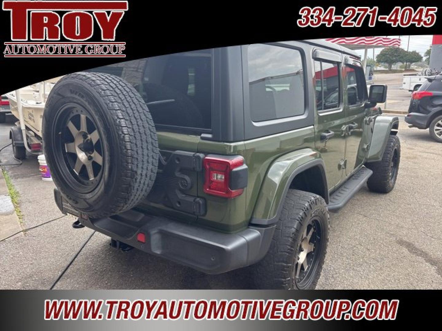 2021 Green Clearcoat /Black Jeep Wrangler Unlimited Sport (1C4HJXDN9MW) with an 2.0L I4 DOHC engine, Automatic transmission, located at 6812 Atlanta Hwy, Montgomery, AL, 36117, (334) 271-4045, 32.382118, -86.178673 - Recent Arrival!<br>80 th Special Edition!!<br>Tow Package!!<br>Step Bars!!<br>Winch!!<br>Rough Country Lift!!<br>Sarge Green Clearcoat 2021 Jeep Wrangler 4WD 2.0L I4 DOHC 8-Speed Automatic<br><br>Financing Available---Top Value for Trades.o- Photo#5