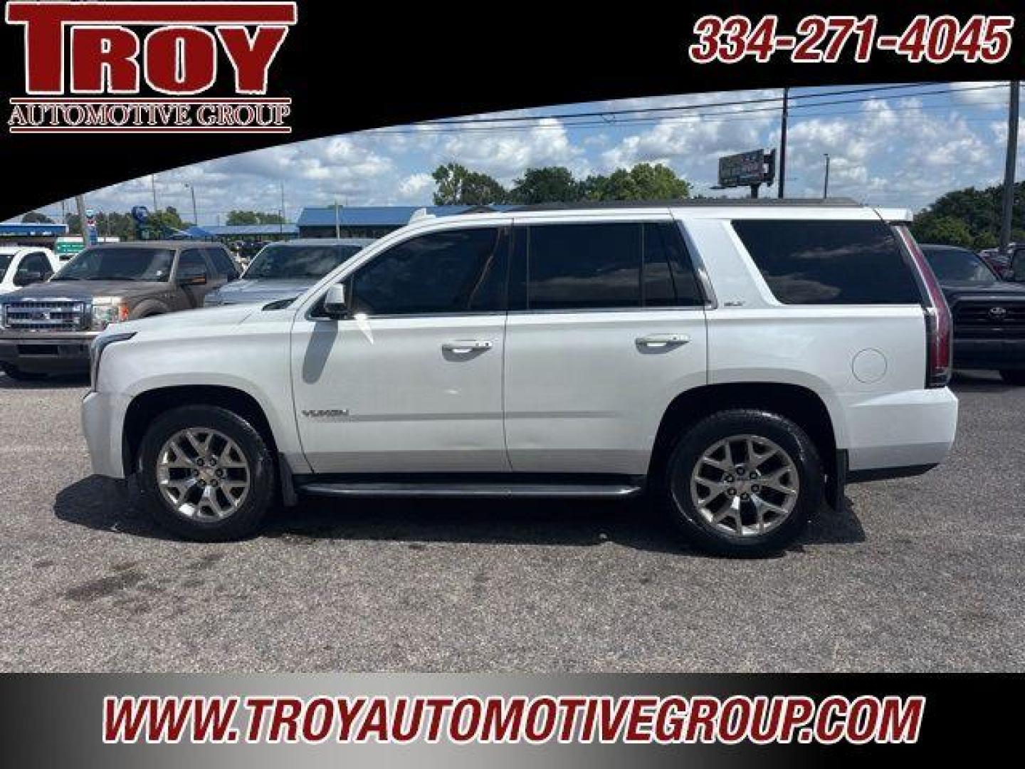 2016 White Frost /Jet Black GMC Yukon SLT (1GKS2BKC0GR) with an EcoTec3 5.3L V8 engine, Automatic transmission, located at 6812 Atlanta Hwy, Montgomery, AL, 36117, (334) 271-4045, 32.382118, -86.178673 - White Frost Tricoat 2016 GMC Yukon SLT 4WD EcoTec3 5.3L V8 6-Speed Automatic Electronic with Overdrive<br><br>Financing Available---Top Value for Trades.<br><br><br>Awards:<br> * 2016 KBB.com Brand Image Awards<br><br>Reviews:<br> * Strong V8 power; stout towing capacity; available nine-person sea - Photo#0