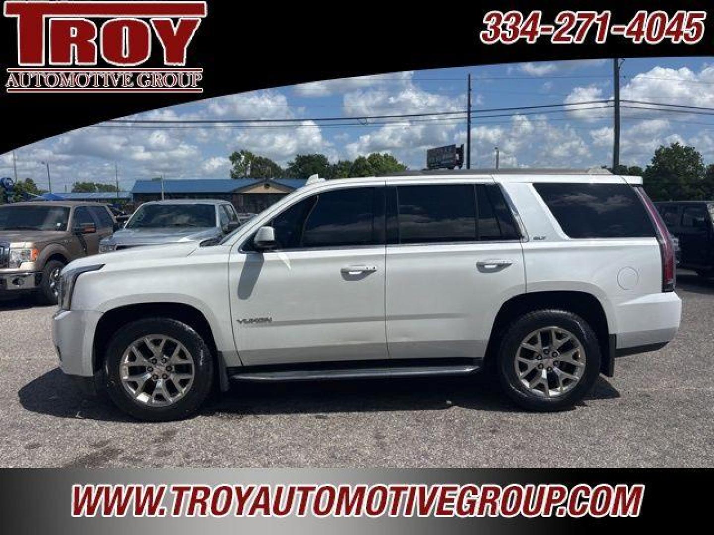 2016 White Frost /Jet Black GMC Yukon SLT (1GKS2BKC0GR) with an EcoTec3 5.3L V8 engine, Automatic transmission, located at 6812 Atlanta Hwy, Montgomery, AL, 36117, (334) 271-4045, 32.382118, -86.178673 - White Frost Tricoat 2016 GMC Yukon SLT 4WD EcoTec3 5.3L V8 6-Speed Automatic Electronic with Overdrive<br><br>Financing Available---Top Value for Trades.<br><br><br>Awards:<br> * 2016 KBB.com Brand Image Awards<br><br>Reviews:<br> * Strong V8 power; stout towing capacity; available nine-person sea - Photo#1
