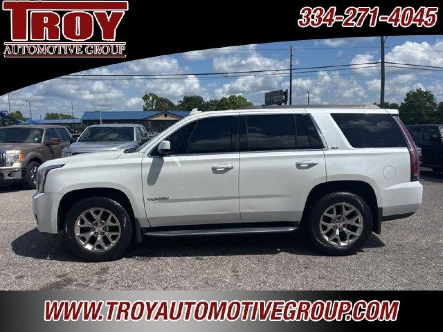 2016 White Frost /Jet Black GMC Yukon SLT (1GKS2BKC0GR) with an EcoTec3 5.3L V8 engine, Automatic transmission, located at 6812 Atlanta Hwy, Montgomery, AL, 36117, (334) 271-4045, 32.382118, -86.178673 - White Frost Tricoat 2016 GMC Yukon SLT 4WD EcoTec3 5.3L V8 6-Speed Automatic Electronic with Overdrive<br><br>Financing Available---Top Value for Trades.<br><br><br>Awards:<br> * 2016 KBB.com Brand Image Awards<br><br>Reviews:<br> * Strong V8 power; stout towing capacity; available nine-person sea- Photo#1
