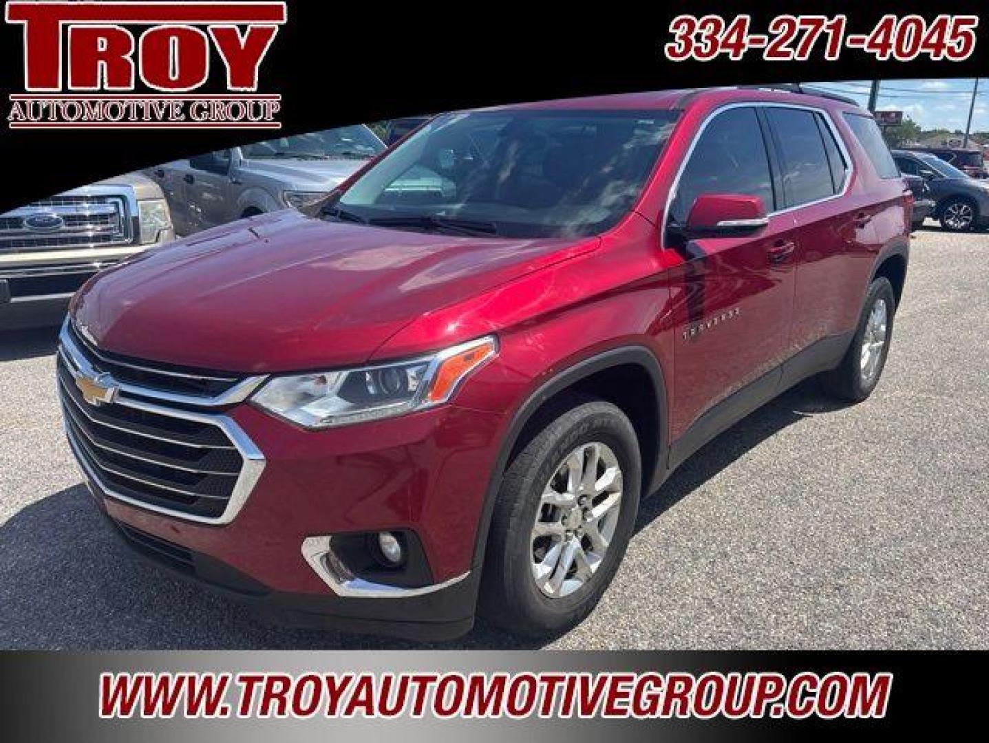 2019 Red Tintcoat /Jet Black/Dark Galvanized Chevrolet Traverse LT (1GNERGKW9KJ) with an 3.6L V6 SIDI VVT engine, Automatic transmission, located at 6812 Atlanta Hwy, Montgomery, AL, 36117, (334) 271-4045, 32.382118, -86.178673 - 1-Owner!!<br>Rear bucket seats!!<br>3rd Seat!!Cajun Red Tintcoat 2019 Chevrolet Traverse LT FWD Cloth w/1LT 3.6L V6 SIDI VVT 9-Speed Automatic<br><br>Financing Available---Top Value for Trades.<br><br>18/27 City/Highway MPG<br><br><br>Awards:<br> * 2019 KBB.com 12 Best Family Cars - Photo#5