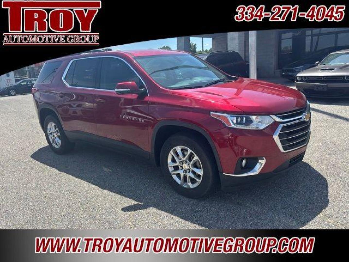 2019 Red Tintcoat /Jet Black/Dark Galvanized Chevrolet Traverse LT (1GNERGKW9KJ) with an 3.6L V6 SIDI VVT engine, Automatic transmission, located at 6812 Atlanta Hwy, Montgomery, AL, 36117, (334) 271-4045, 32.382118, -86.178673 - 1-Owner!!<br>Rear bucket seats!!<br>3rd Seat!!Cajun Red Tintcoat 2019 Chevrolet Traverse LT FWD Cloth w/1LT 3.6L V6 SIDI VVT 9-Speed Automatic<br><br>Financing Available---Top Value for Trades.<br><br>18/27 City/Highway MPG<br><br><br>Awards:<br> * 2019 KBB.com 12 Best Family Cars - Photo#9