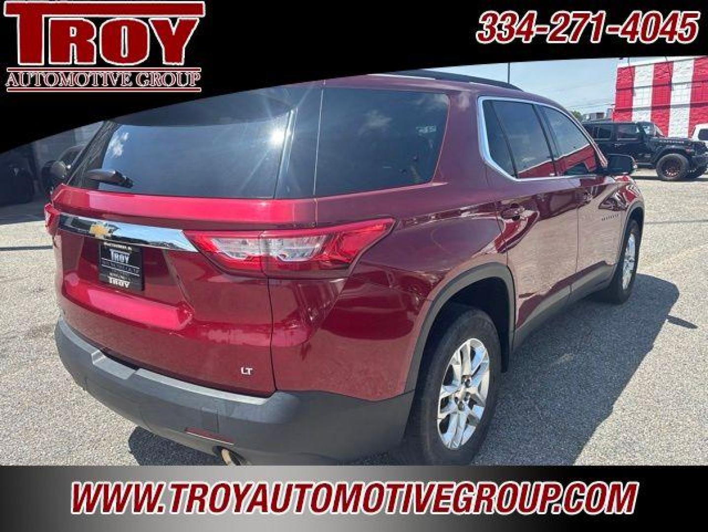 2019 Red Tintcoat /Jet Black/Dark Galvanized Chevrolet Traverse LT (1GNERGKW9KJ) with an 3.6L V6 SIDI VVT engine, Automatic transmission, located at 6812 Atlanta Hwy, Montgomery, AL, 36117, (334) 271-4045, 32.382118, -86.178673 - 1-Owner!!<br>Rear bucket seats!!<br>3rd Seat!!Cajun Red Tintcoat 2019 Chevrolet Traverse LT FWD Cloth w/1LT 3.6L V6 SIDI VVT 9-Speed Automatic<br><br>Financing Available---Top Value for Trades.<br><br>18/27 City/Highway MPG<br><br><br>Awards:<br> * 2019 KBB.com 12 Best Family Cars - Photo#12