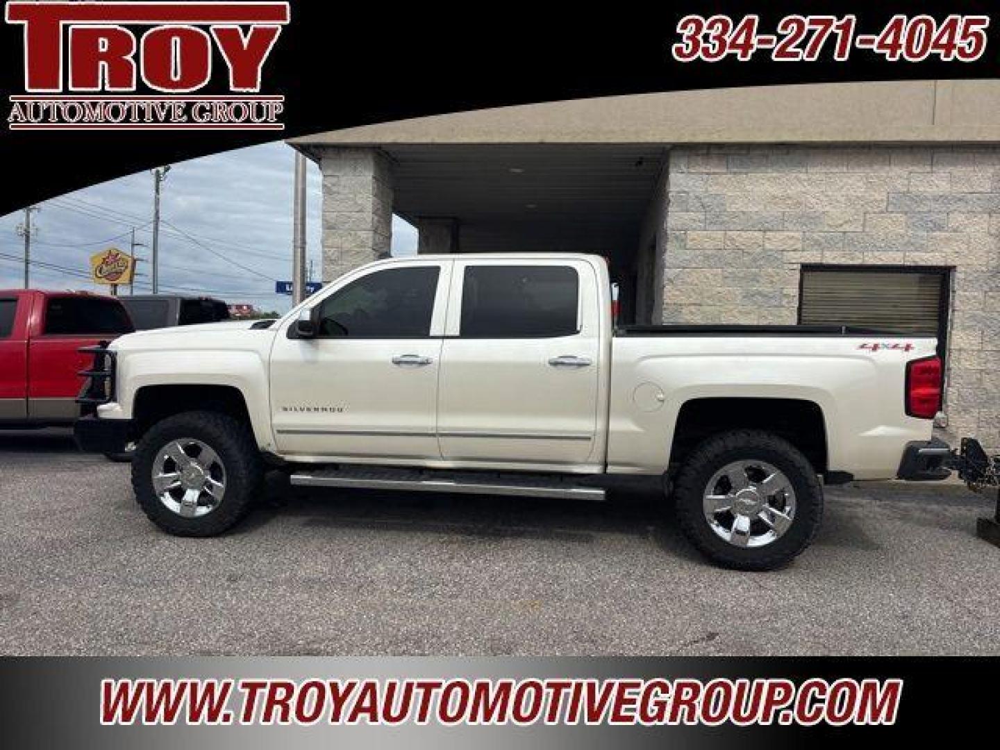 2014 White Diamond Clearcoat /Cocoa/Dune Chevrolet Silverado 1500 LTZ (3GCUKSEC5EG) with an EcoTec3 5.3L V8 Flex Fuel engine, Automatic transmission, located at 6812 Atlanta Hwy, Montgomery, AL, 36117, (334) 271-4045, 32.382118, -86.178673 - Power Sunroof!!<br>Heated/Cooled Seats!!<br>3 Lift Kit!<br>35x12.50x20 Toyo Mts<br>Ranch hand bumper replacement!!<br>Tow Package!! - Photo#2