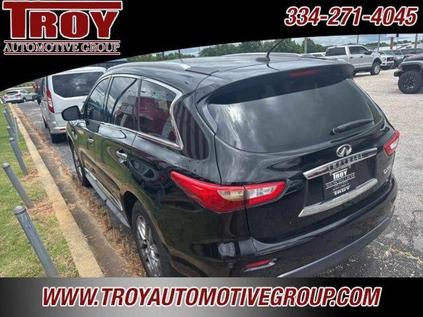 2014 Black Obsidian /Wheat INFINITI QX60 Base (5N1AL0MN3EC) with an 3.5L V6 engine, CVT transmission, located at 6812 Atlanta Hwy, Montgomery, AL, 36117, (334) 271-4045, 32.382118, -86.178673 - Black Obsidian 2014 INFINITI QX60 FWD 3.5L V6 Sport-Tuned CVT<br><br>Financing Available---Top Value for Trades.<br><br>Odometer is 8385 miles below market average! 20/26 City/Highway MPG<br><br><br>Reviews:<br> * Ample passenger room in all three rows; smooth and quite ride; classy interior design - Photo#6