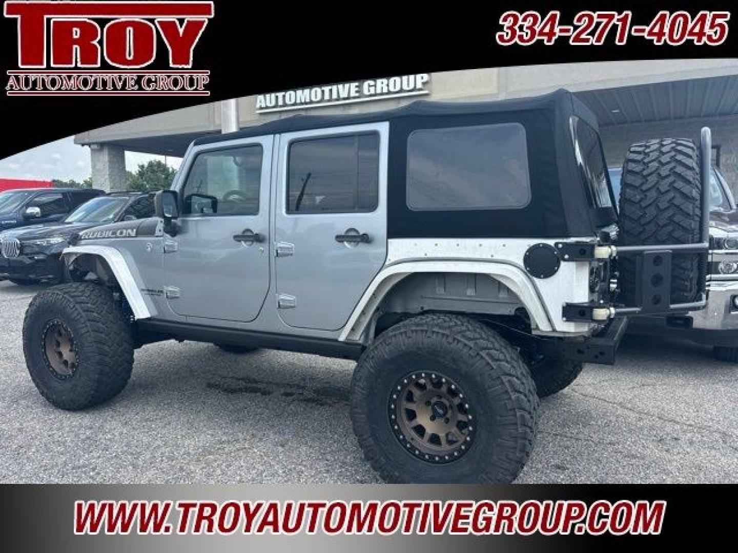 2013 Billet Metallic Clearcoat /Black Interior Jeep Wrangler Unlimited Rubicon (1C4BJWFG2DL) with an 3.6L V6 24V VVT engine, Automatic transmission, located at 6812 Atlanta Hwy, Montgomery, AL, 36117, (334) 271-4045, 32.382118, -86.178673 - Over $13,000 In Modifications! Built Rubicon!<br>Teraflex Speed Bumps!!<br><br>No Expense Spared On Quality Up Grades !!<br>38x13.50x17 -Nittos Trail Grappler!!<br>Battle Born Forged Bead Lock Wheels!!<br>EVO Tire Carrier w/New Full Matchjng Spare!!<br>RPM Drag Link and Tie Rods!!<br>King Off Road- Photo#52