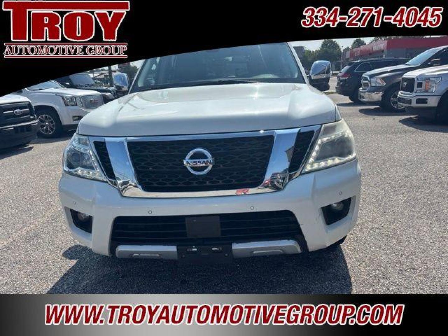 2017 Pearl White /Tan Nissan Armada Platinum (JN8AY2NF8H9) with an 5.6L V8 DOHC 32V Endurance engine, Automatic transmission, located at 6812 Atlanta Hwy, Montgomery, AL, 36117, (334) 271-4045, 32.382118, -86.178673 - Recent Arrival!<br><br>Pearl White 2017 Nissan Armada Platinum RWD 5.6L V8 DOHC 32V Endurance 7-Speed Automatic<br><br>Financing Available---Top Value for Trades. - Photo#5
