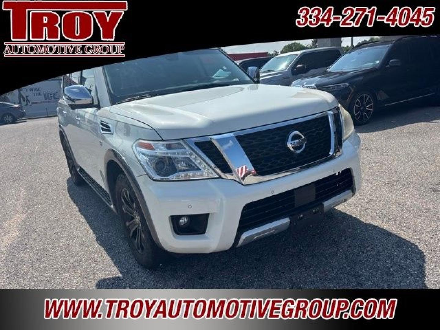 2017 Pearl White /Tan Nissan Armada Platinum (JN8AY2NF8H9) with an 5.6L V8 DOHC 32V Endurance engine, Automatic transmission, located at 6812 Atlanta Hwy, Montgomery, AL, 36117, (334) 271-4045, 32.382118, -86.178673 - Pearl White 2017 Nissan Armada Platinum RWD 5.6L V8 DOHC 32V Endurance 7-Speed Automatic<br><br>Financing Available---Top Value for Trades.- Photo#6
