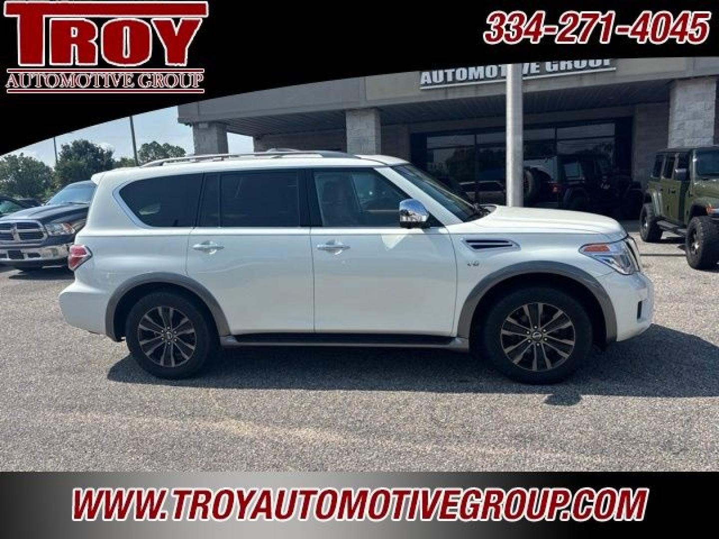 2017 Pearl White /Tan Nissan Armada Platinum (JN8AY2NF8H9) with an 5.6L V8 DOHC 32V Endurance engine, Automatic transmission, located at 6812 Atlanta Hwy, Montgomery, AL, 36117, (334) 271-4045, 32.382118, -86.178673 - Pearl White 2017 Nissan Armada Platinum RWD 5.6L V8 DOHC 32V Endurance 7-Speed Automatic<br><br>Financing Available---Top Value for Trades.- Photo#9