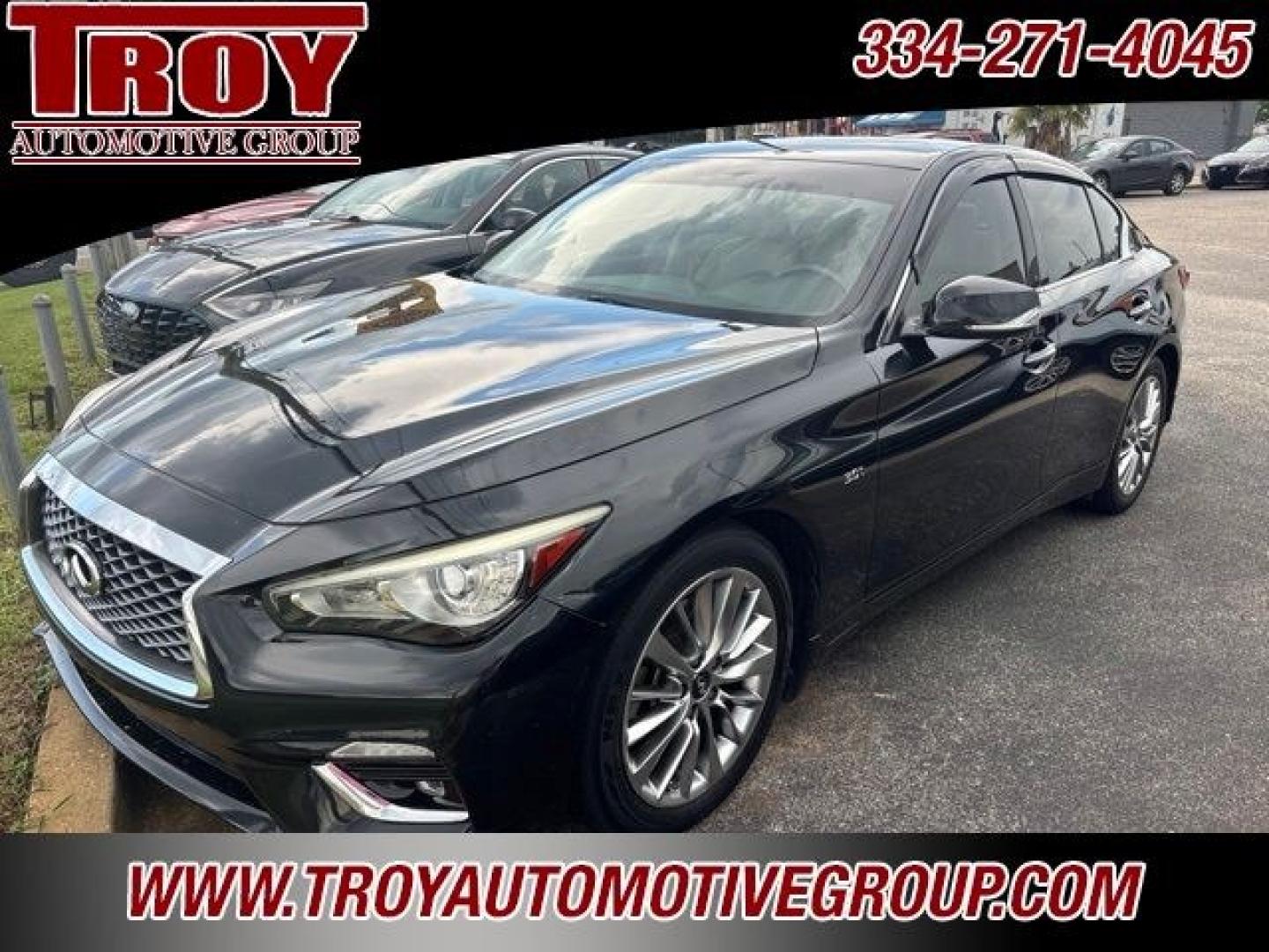 2018 Midnight Black /Wheat INFINITI Q50 3.0t LUXE (JN1EV7AP5JM) with an 3.0L V6 engine, Automatic transmission, located at 6812 Atlanta Hwy, Montgomery, AL, 36117, (334) 271-4045, 32.382118, -86.178673 - Midnight Black 2018 INFINITI Q50 3.0t LUXE RWD 3.0L V6 7-Speed Automatic with Manual Shift<br><br>Financing Available---Top Value for Trades.<br><br>Odometer is 18212 miles below market average! 20/29 City/Highway MPG<br><br><br>Awards:<br> * 2018 KBB.com 10 Best Luxury Cars Under $35,000- Photo#1